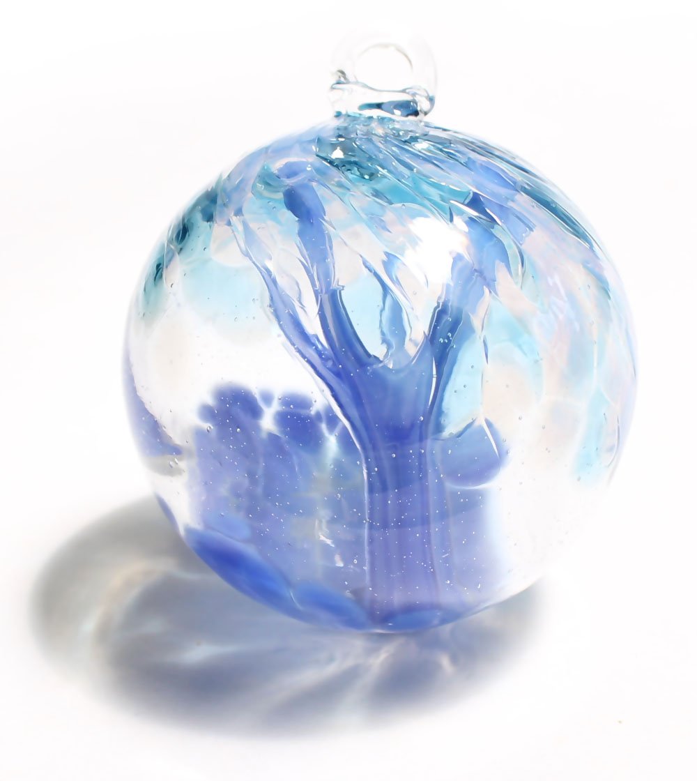 Witch Ball Spirit Tree Mackinac (Mini) 2.5 Inch by Iron Art Glass Designs