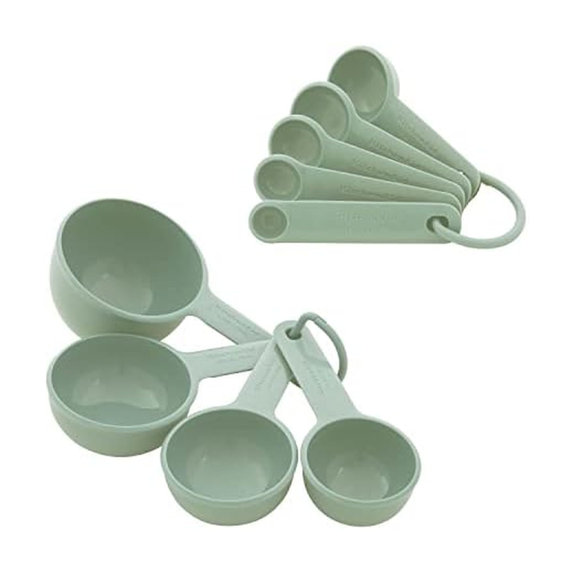 KitchenAid Universal Easy To Read Measuring Cup and Spoon Set with Soft Grip Handle for Maximum Control, Hang Hole and Nesting F