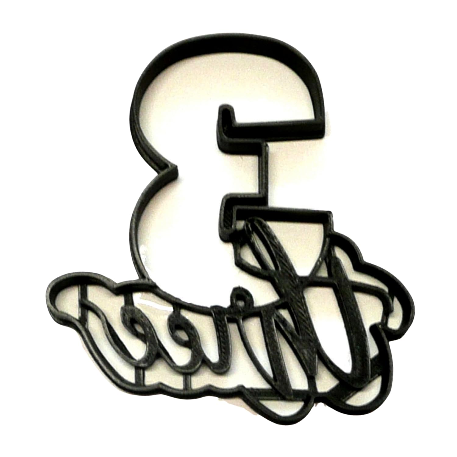 Number Three 3 With Word Birthday Anniversary Party Age Detailed Cookie Cutter Made In Usa Pr2404