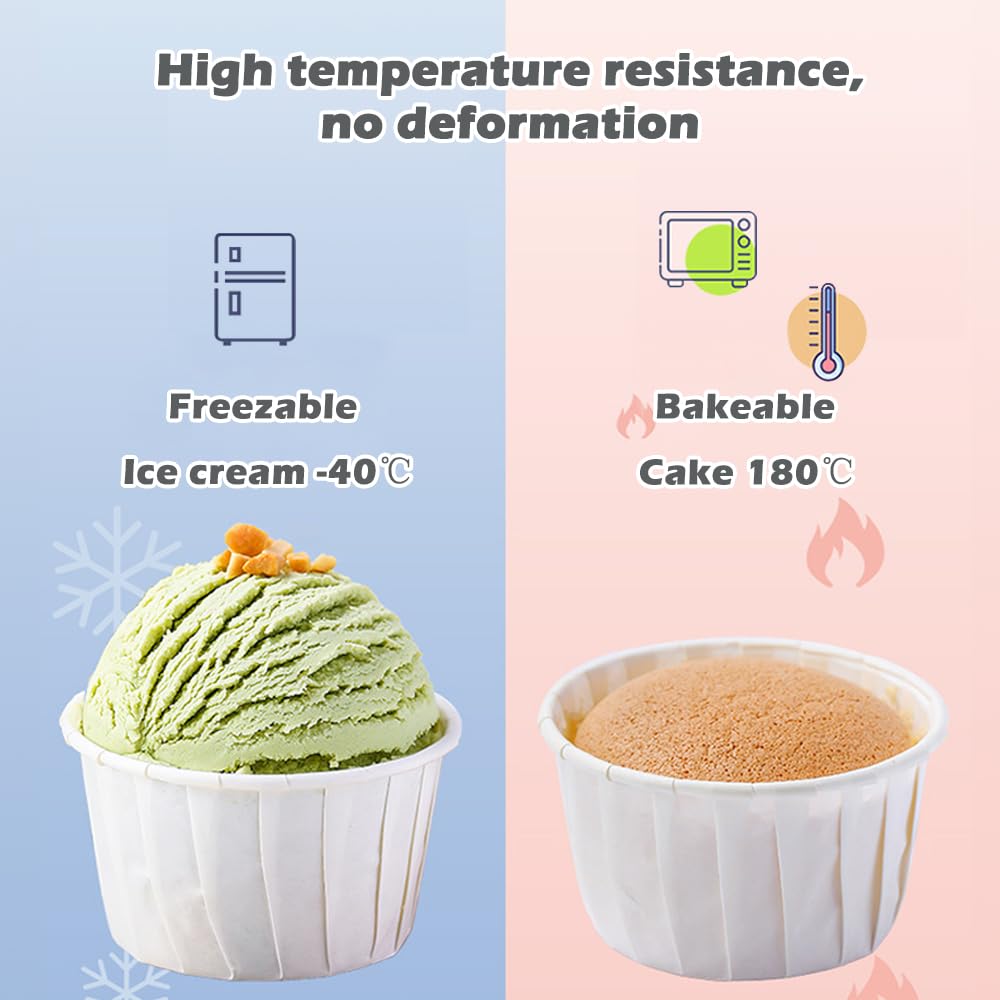 Tie-Dailynec 200 Pcs Cupcake Liners Muffin Standard Size, Baking Cups Greaseproof Wrappers Paper Cupcake Holders For Wedding Bir