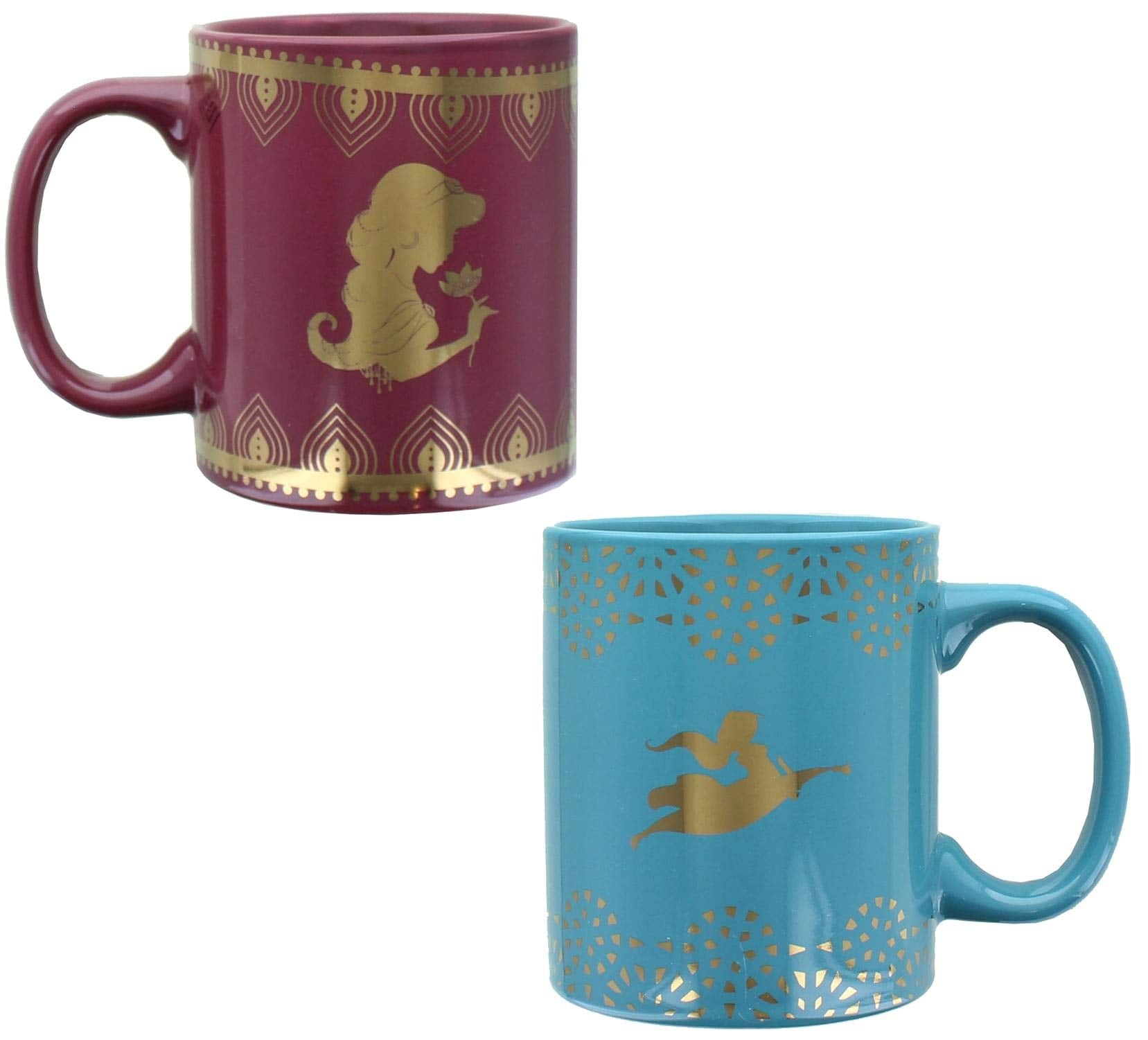 Disney Aladdin Princess Jasmine 11Oz Ceramic Mug Set | 2 Pack