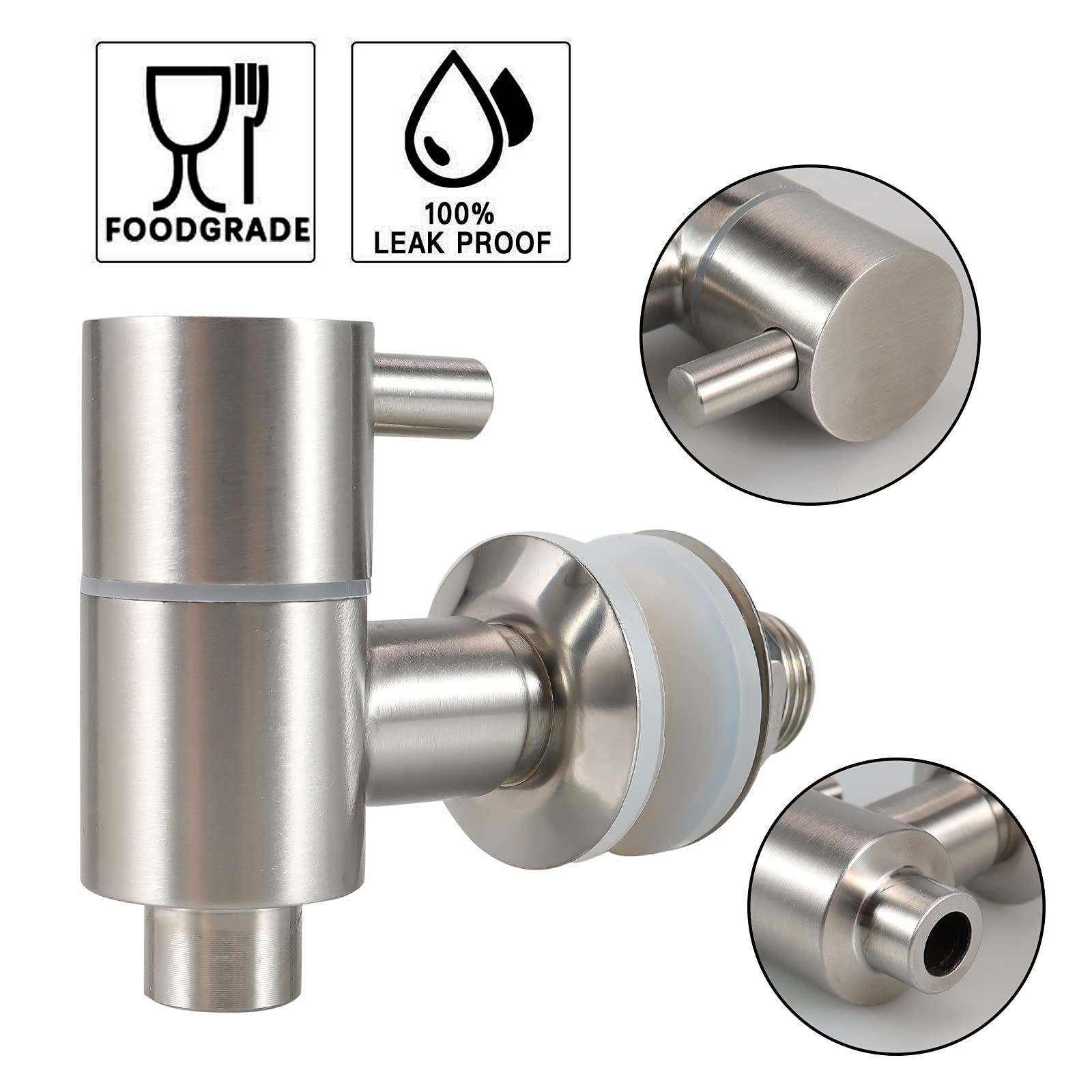 Replacement Spigot Faucet Tap For Beverage Dispenser Stainless Steel Lever Pour Spout For Glass Drink Jar Bucket Ceramic Porcela