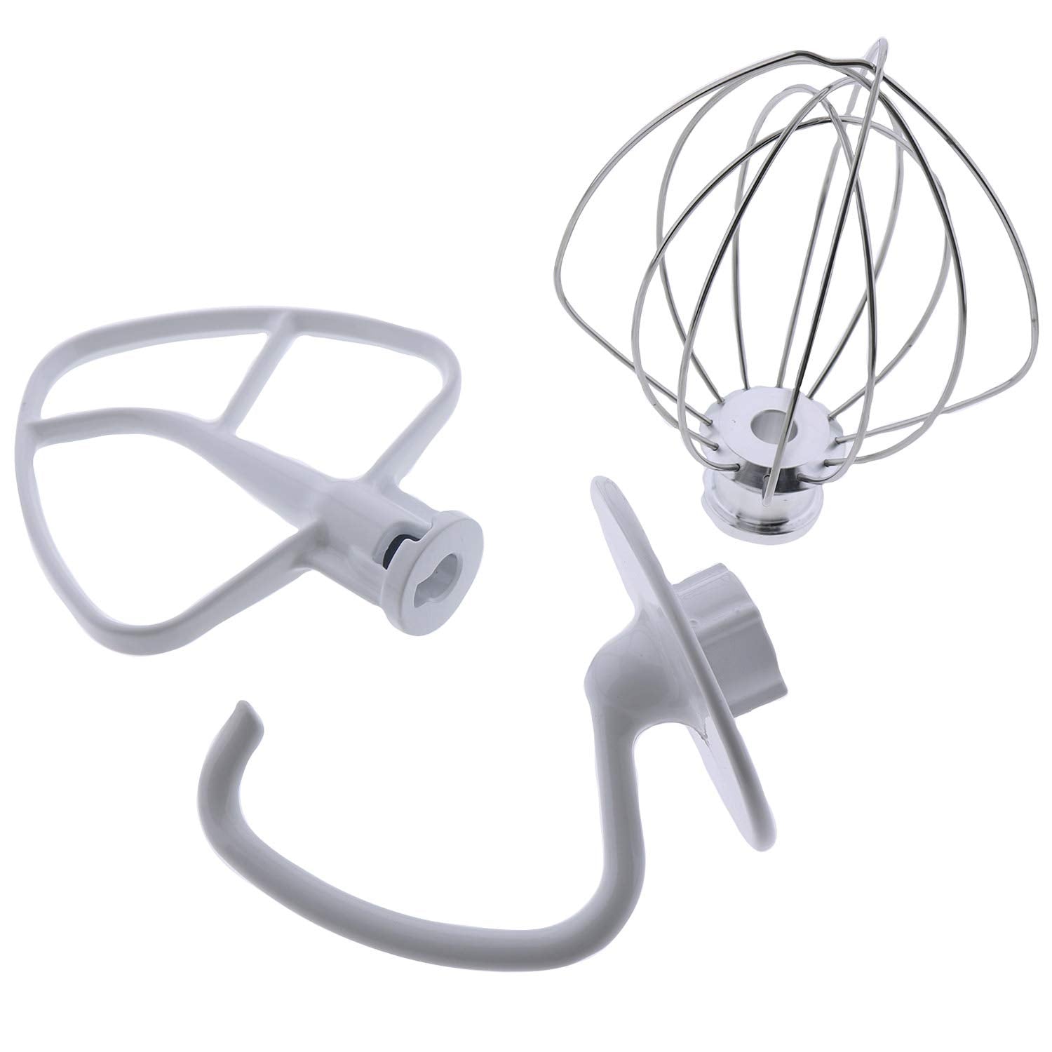 ELSOON Mixer Kit K45DH Dough Hook & K45B Flat Beater & K45WW Wire Whip  3 Pieces Stand Mixer Repair Set Compatible with Kitchen