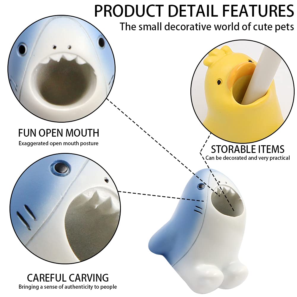 Cute Cartoon Toothbrush Holder For Kids, Fun Resin Pen Pencil Holder, Mini Animal Single Tooth Brush Stand, Creative Bathroom Or