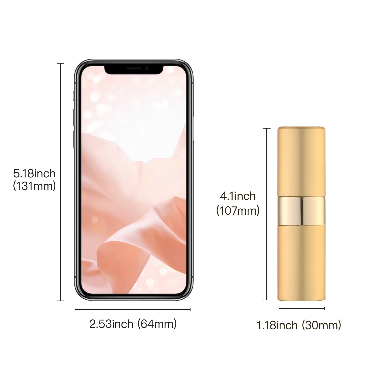 Owlyee 20Ml Perfume Atomizer, 1Pcs Travel Cologne Spray Bottle, Mini Empty Sprayer Dispenser (Gold)