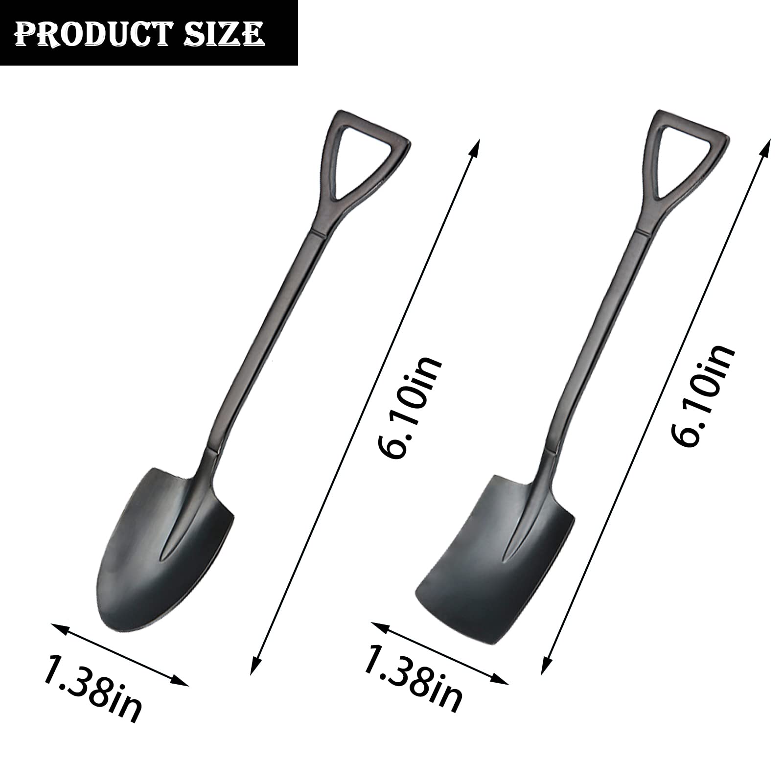 6 Pack Stainless Ice Cream Spoons, Shovel Spoons, Watermelon Spoon Reusable Small Spoon For Tea Dessert Home Kitchen Party Resta