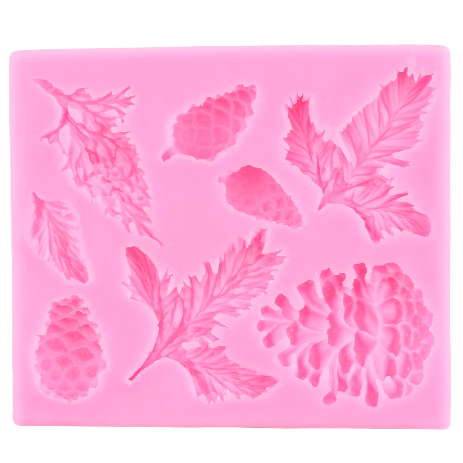 Mujiang Christmas Pinecone Cake Fondant Mold Pine Cone Silicone Chocolate Candy Mold For Cake Decorating Cupcake Topper Sugar Gu