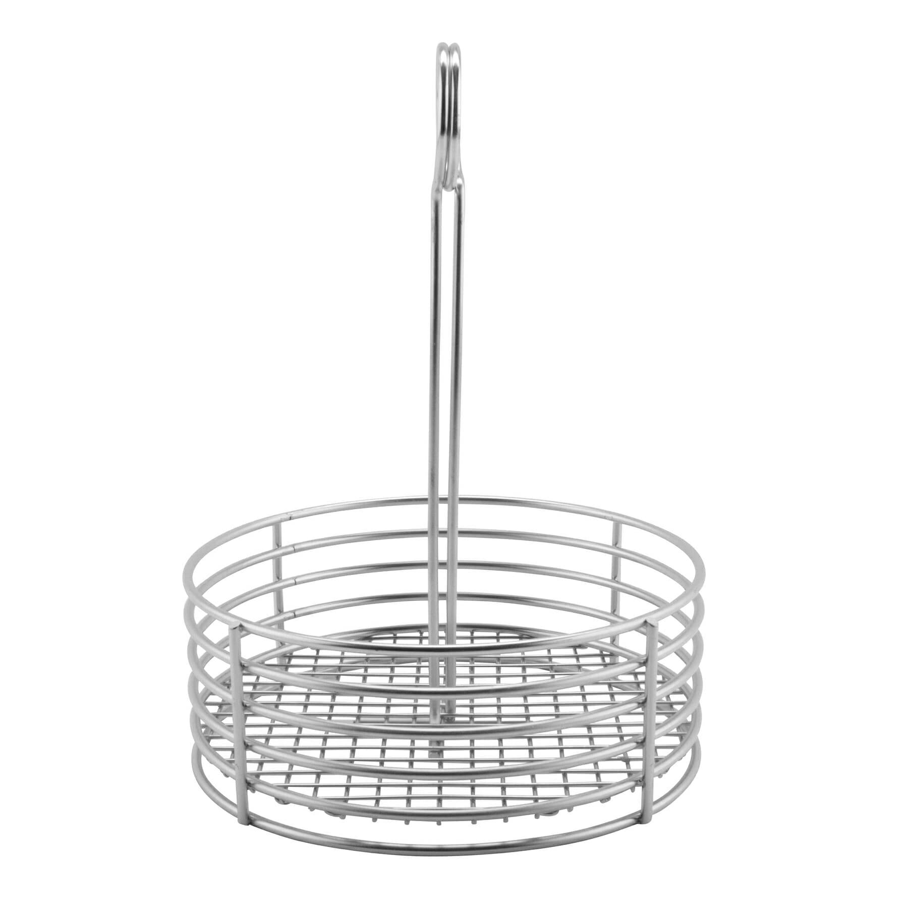 G.E.T. 4-81866 Stainless Steel Round Stainless Steel Condiment Caddy Stainless Steel Table Caddies Collection, 8.5''