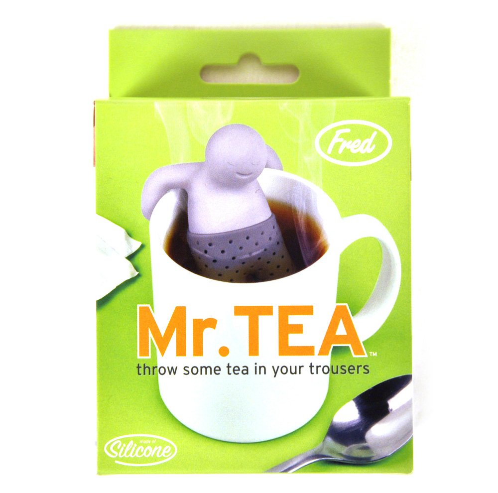 Genuine Fred MR. TEA Silicone Tea Infuser, Gray, Fun Gift for Tea Lovers, Clever Kitchen Gadget