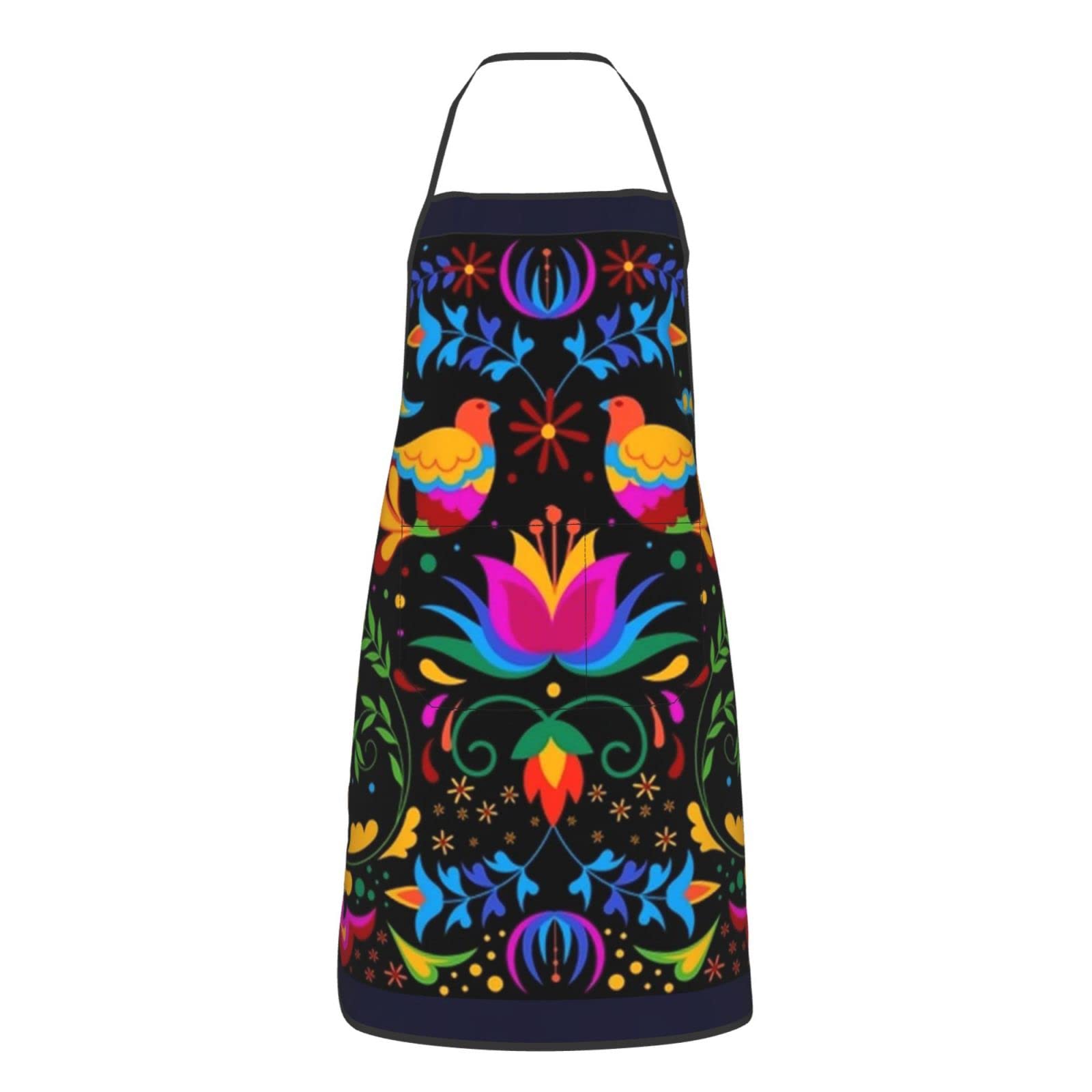 Senheol Mexican Cinco De Mayo Aprons, Kitchen Chef Waterproof Adjustable Apron For Bbq With Pockets, Mexican Dia De Los Muertos