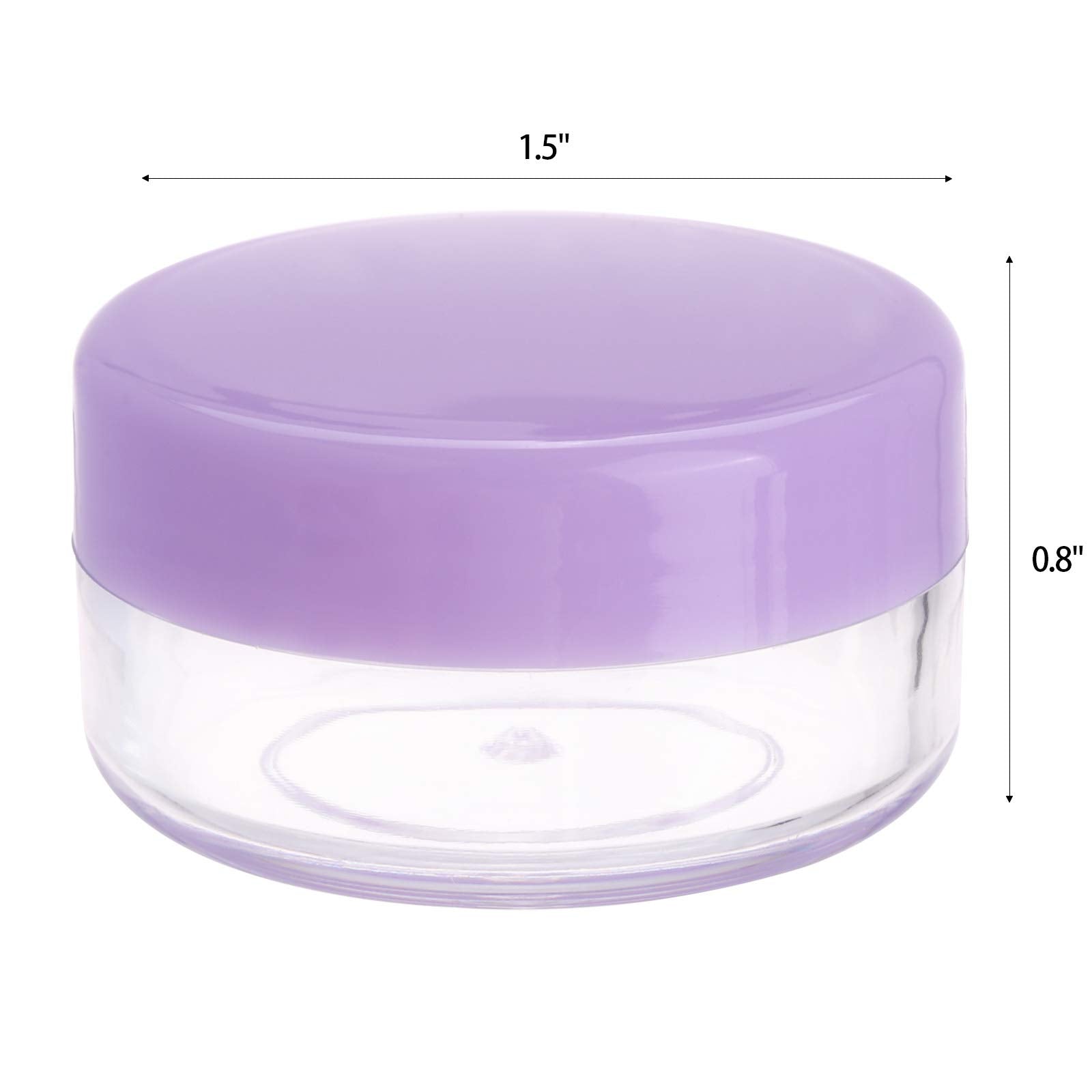 100 Count 10G Small Sample Containers With Lids And 10 Pcs Mask Spatula, Refillable Cosmetic Jars Plastic Makeup Containers Lip