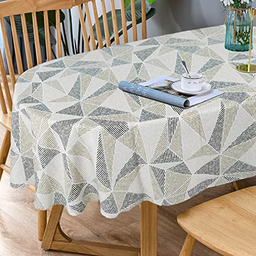 Bnejvif Oval Tablecloth, Modern Geometric Oval Tablecloth, Oval Tablecloth Indooroutdoor Waterproof Wrinkle Free Durable Oval Ta