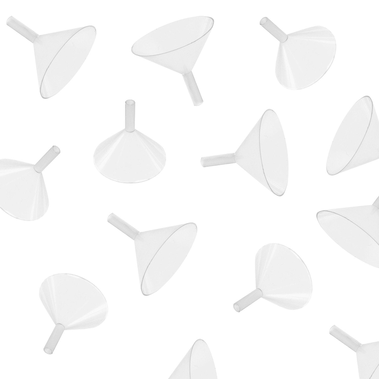 Super Z Outlet Small Clear Plastic Mini Funnels For Arts & Crafts Supplies By (12 Pack)