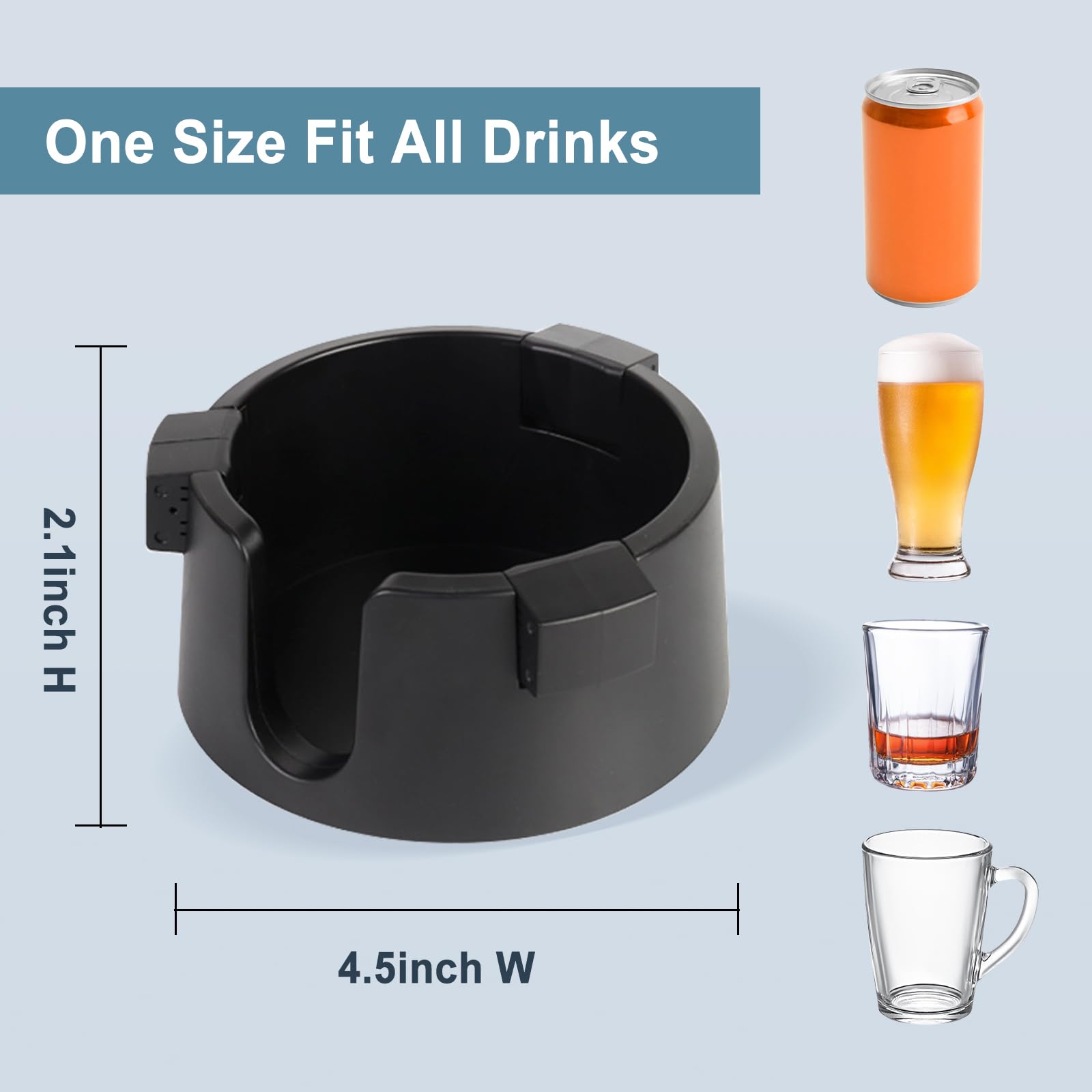 Cup Holder For Desk Anti-Spill Adjustable Drink Holder Non-Tipping Table Coaster For Home Office Boat Couch