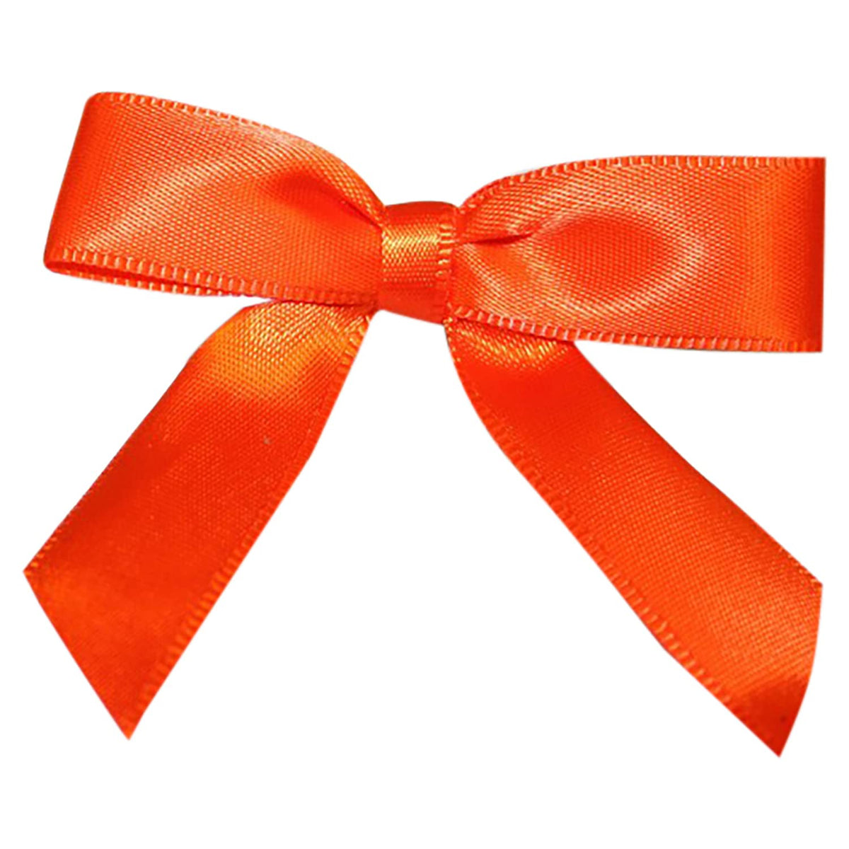 Reliant Ribbon 5171-05803-2X1 Satin Twist Tie Bows - Small Bows, 58 Inch X 100 Pieces, Orange