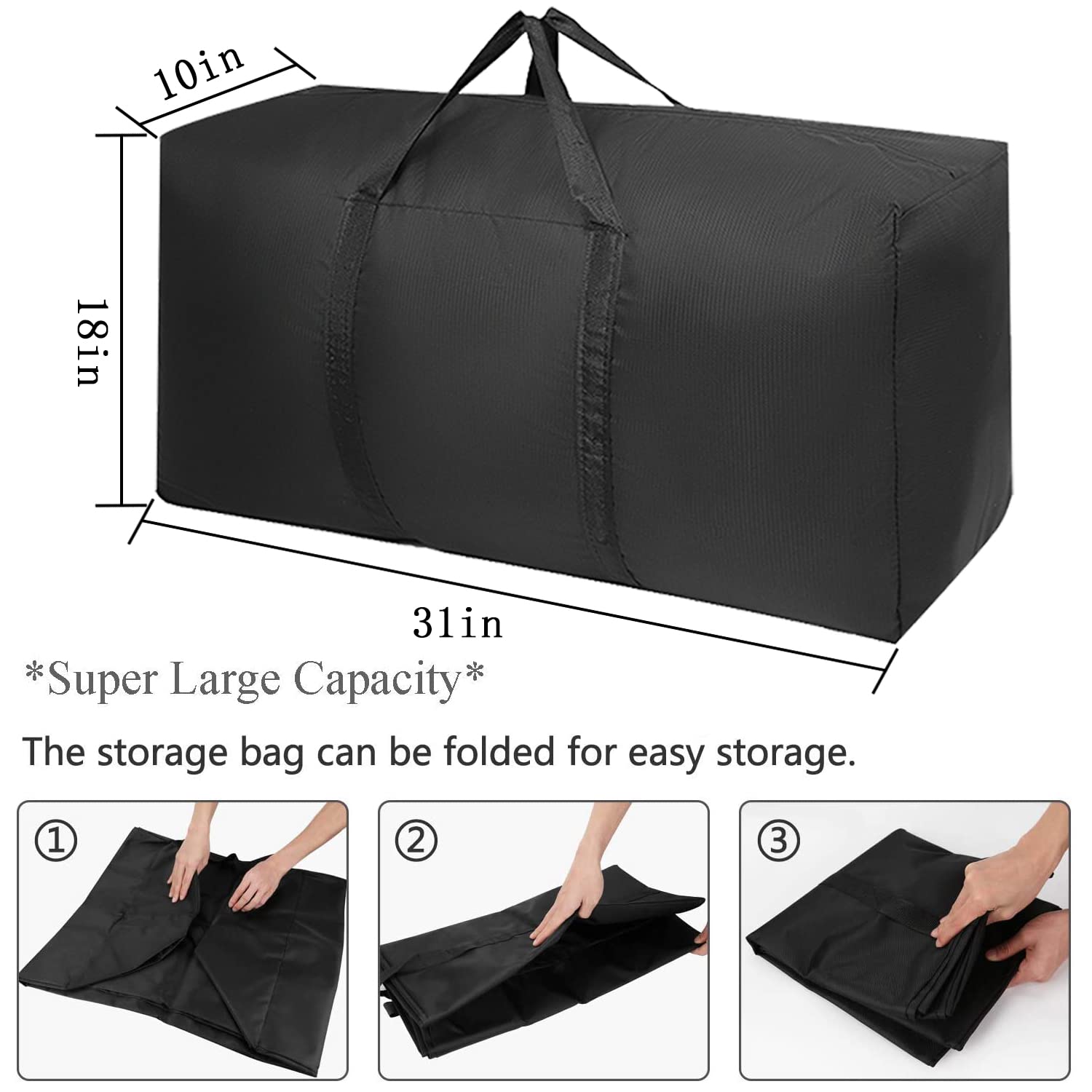 Extra Large Moving Bags with Strong Zippers & Carrying Handles  Storage Bags Storage Totes for Clothes  Moving Supplies  Space Saving Oversized Storage Bag Organizer for Moving  Traveling (2 Pack)