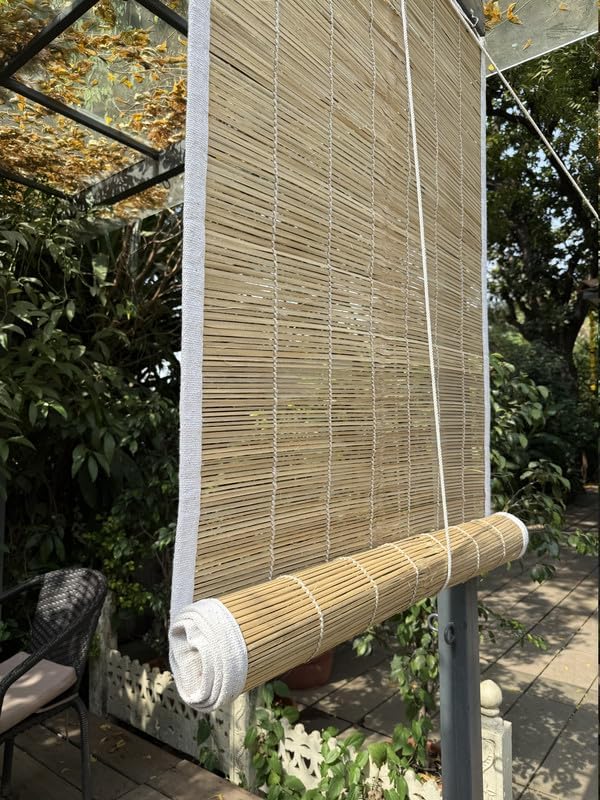 Foreign Holics Bamboo Roll Up Blind Chick Window Curtain/Protective Screens For Balcony/Windows/Outdoors/Door/Kitchen/Home (2.5 