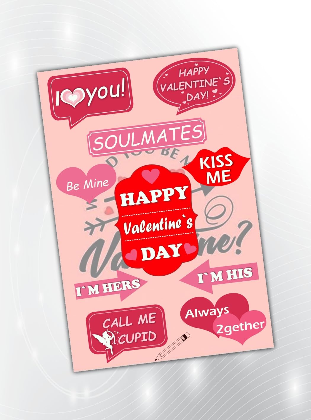 PartyStuff Valentine Theme Props  Valentine Props 2 (10 Cards)