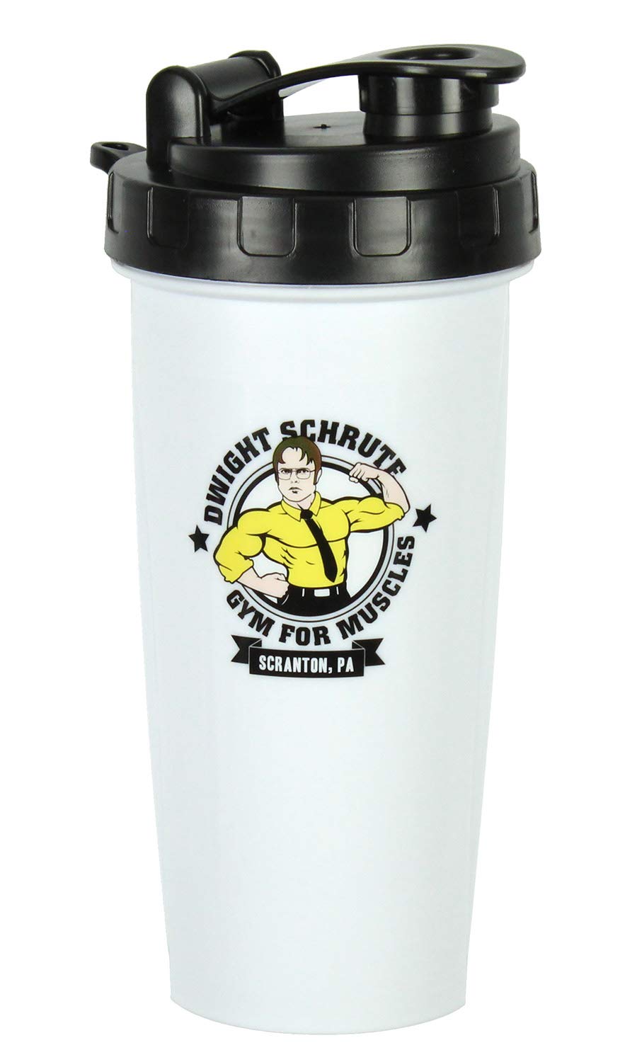 The Office Dwight Schrute Gym For Muscles 20Oz Protein Shaker Bottle