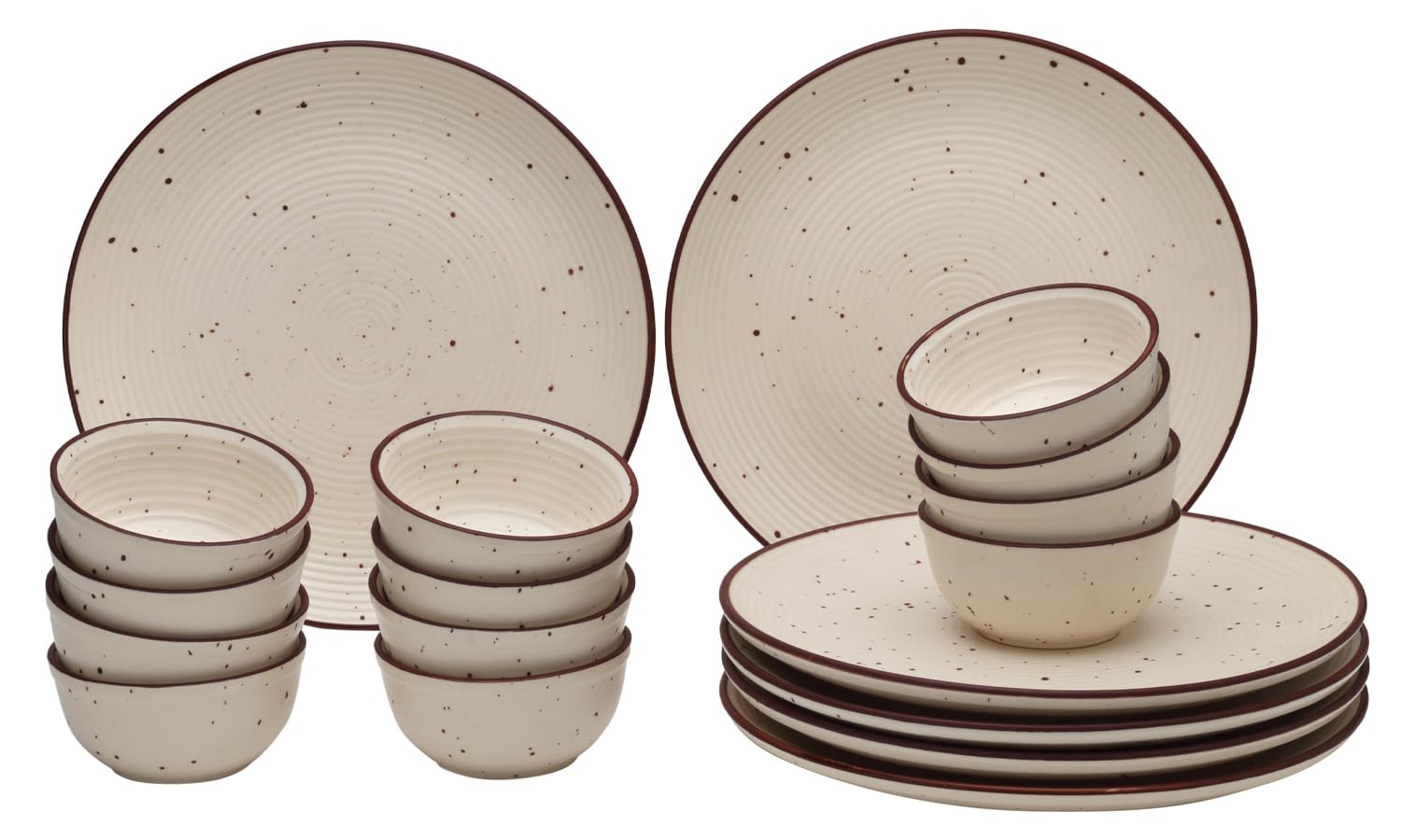 Bodhi House Handcrafted Stoneware Ceramic Dinner Set, Dish Set Serving For 6, Microwave And Dishwasher Safe, Bone-Ash Free, Croc