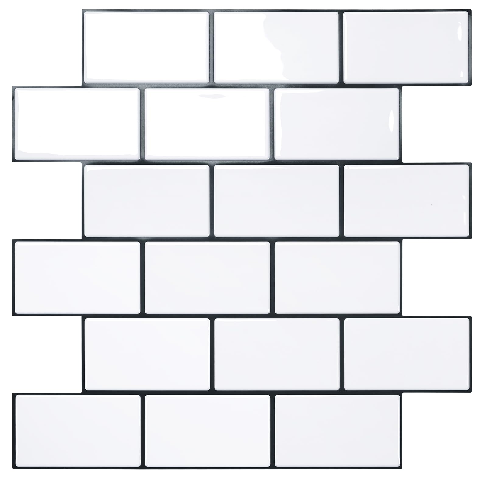 Stickgoo Peel And Stick Backsplash, White Subway Tile Stick On Backsplash For Kitchen (Pack Of 1, Thicker Design)