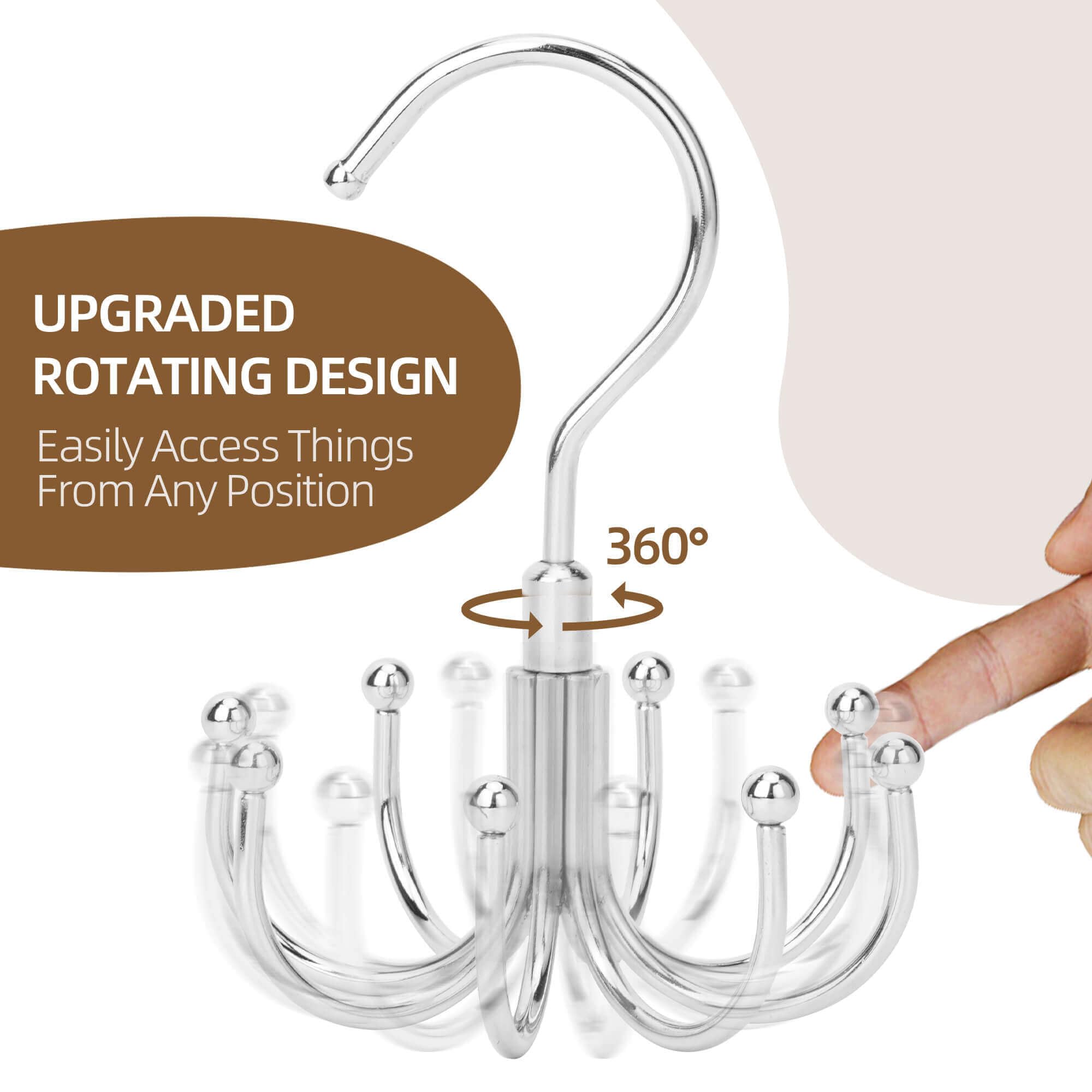 Zedodier Tank Top Hanger, Rotatable Bra Organzier For Closet, Max 24 Storage Capacity Sport Bra Holder, Metal Space Saving Close