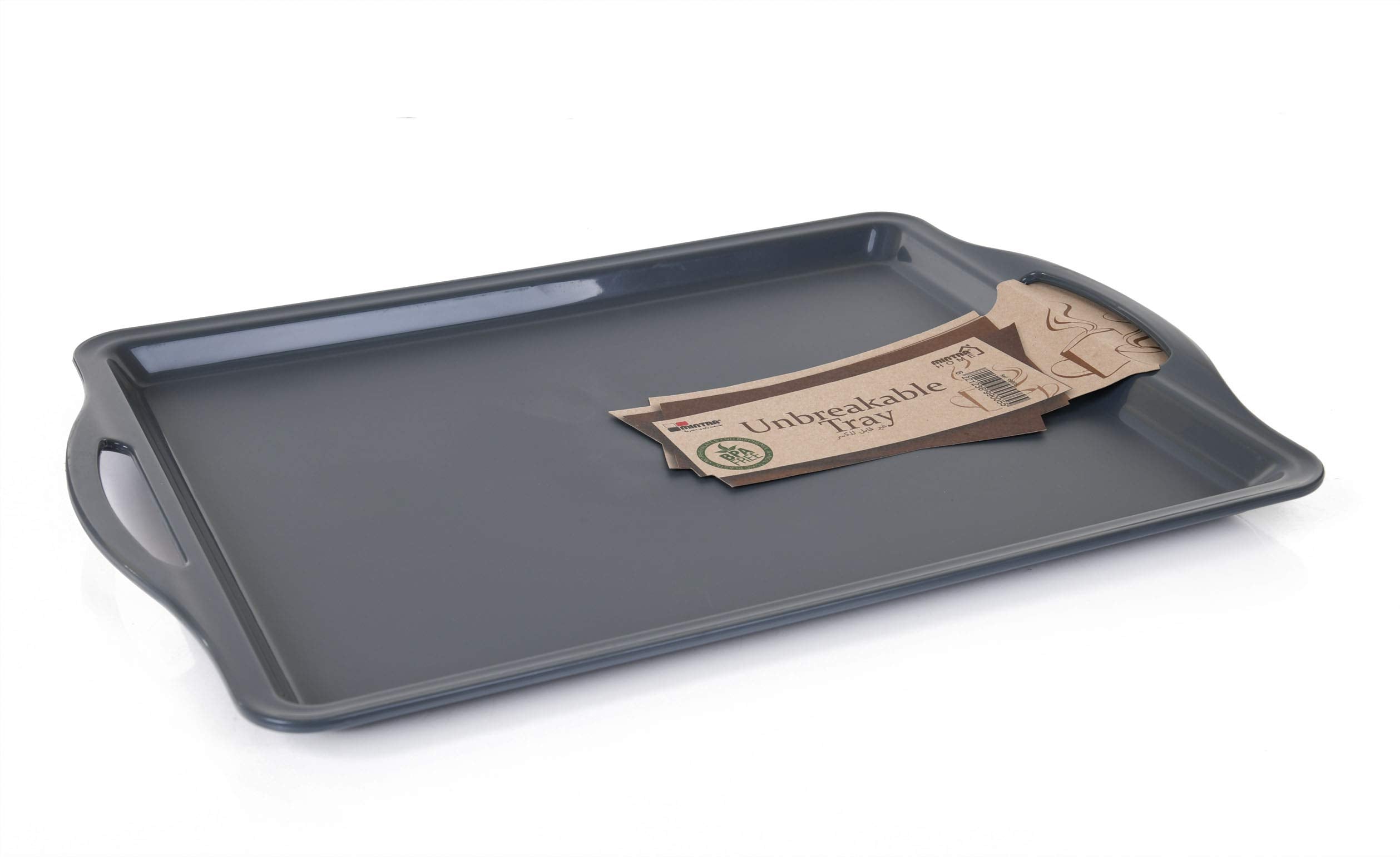 Mintra Home Durable Serving Tray (6Pk, Dark Grey)
