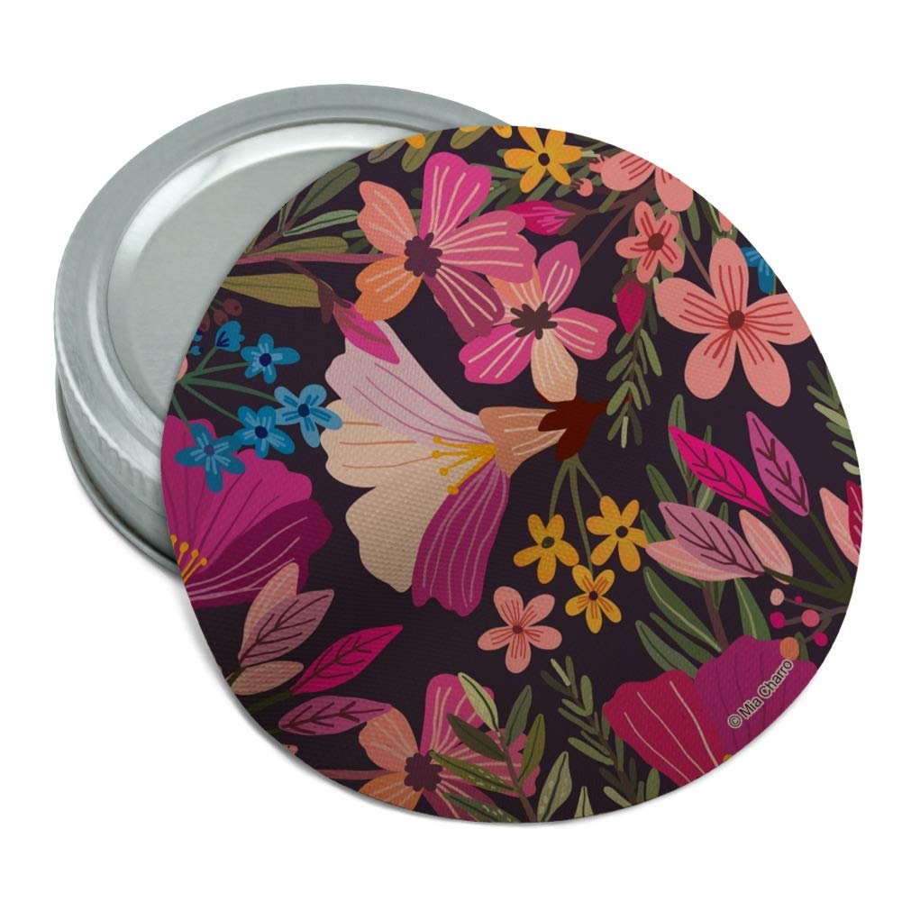 Haruna Floral Pattern Round Rubber Non-Slip Jar Gripper Lid Opener
