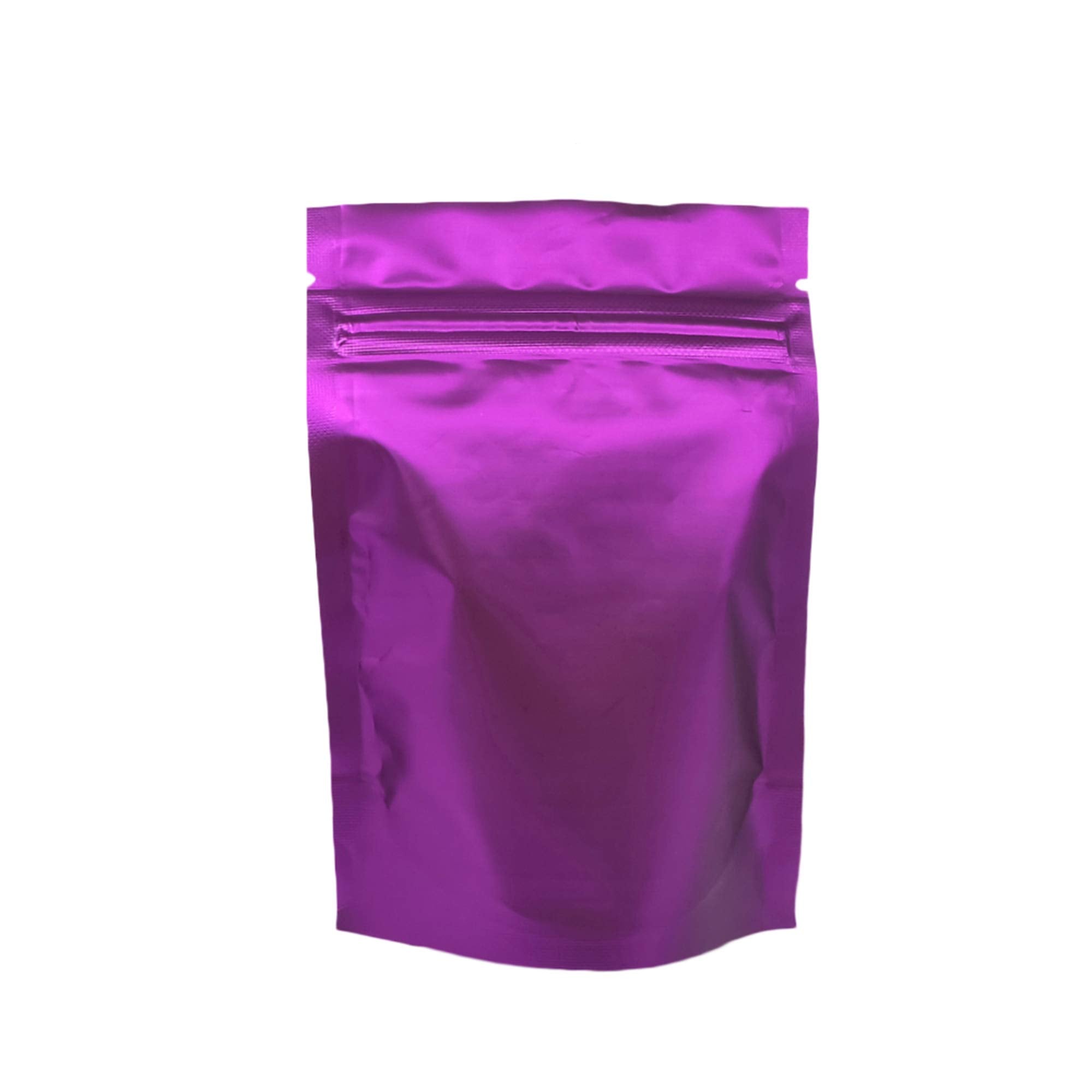 QQ Studio 100PCS Matte Double-Sided Colored Stand-Up Resealable QuickQlick Bags (8.5x13cm (3.3x5.1), Purple)