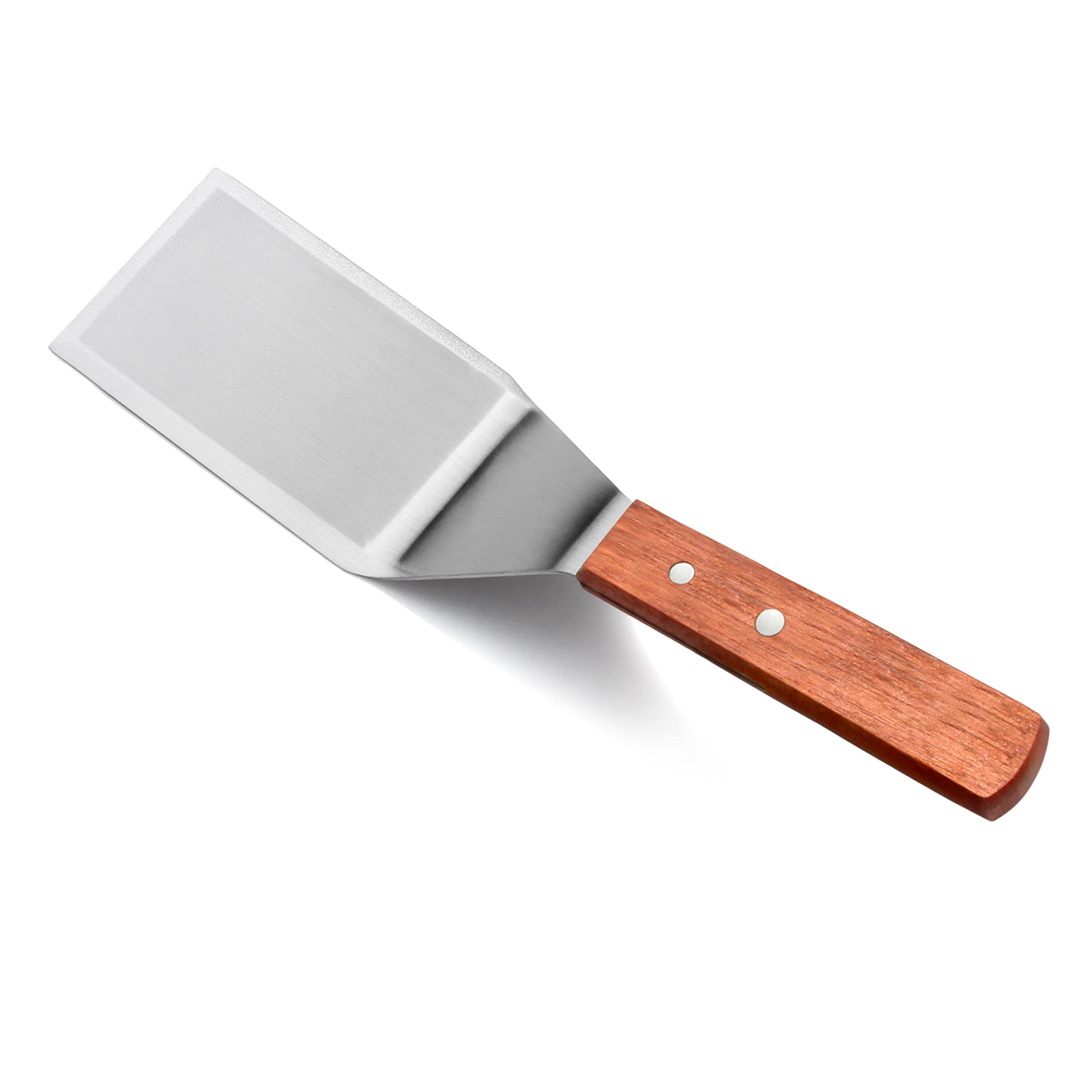 New Star Foodservice 36299 Wood Handle Heavy Duty Hamburger Turner/Spatula With Cutting Edge, 11.5''