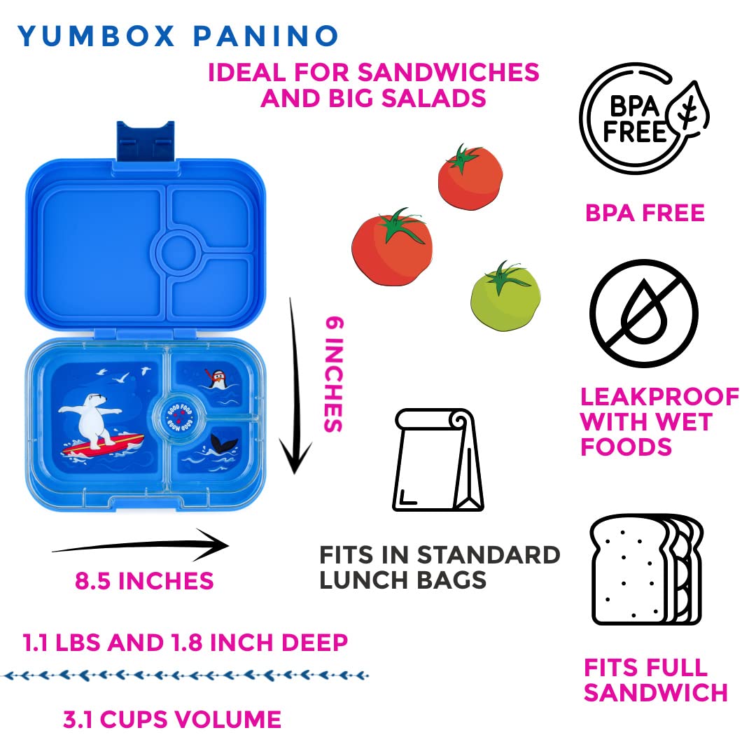Yumbox Panino Leakproof Bento Lunch Box Container For Kids & Adults (Power Pink)