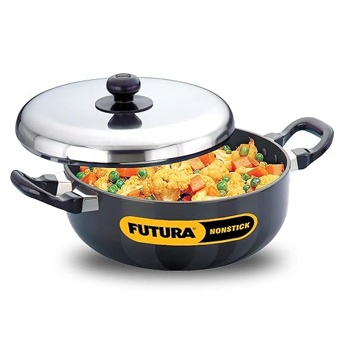 Futura Non Stick 9-Inch All Purpose Frying Pan With Stainless Steel Lid, 30-Liter