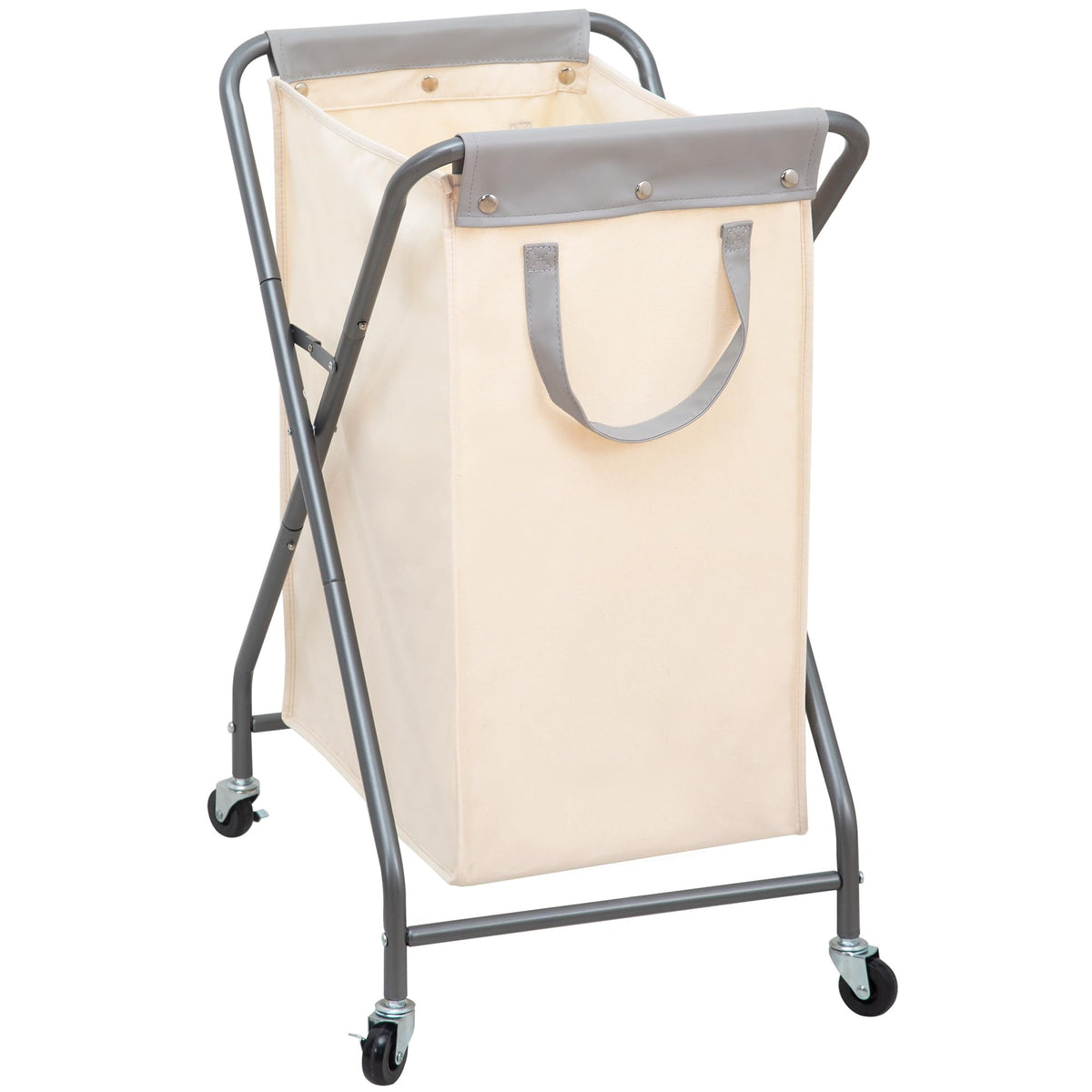Storage Maniac Collapsible Laundry Hamper With Wheels, Rolling Laundry Basket, Heavy Duty Laundry Sorter With Removable, Folding