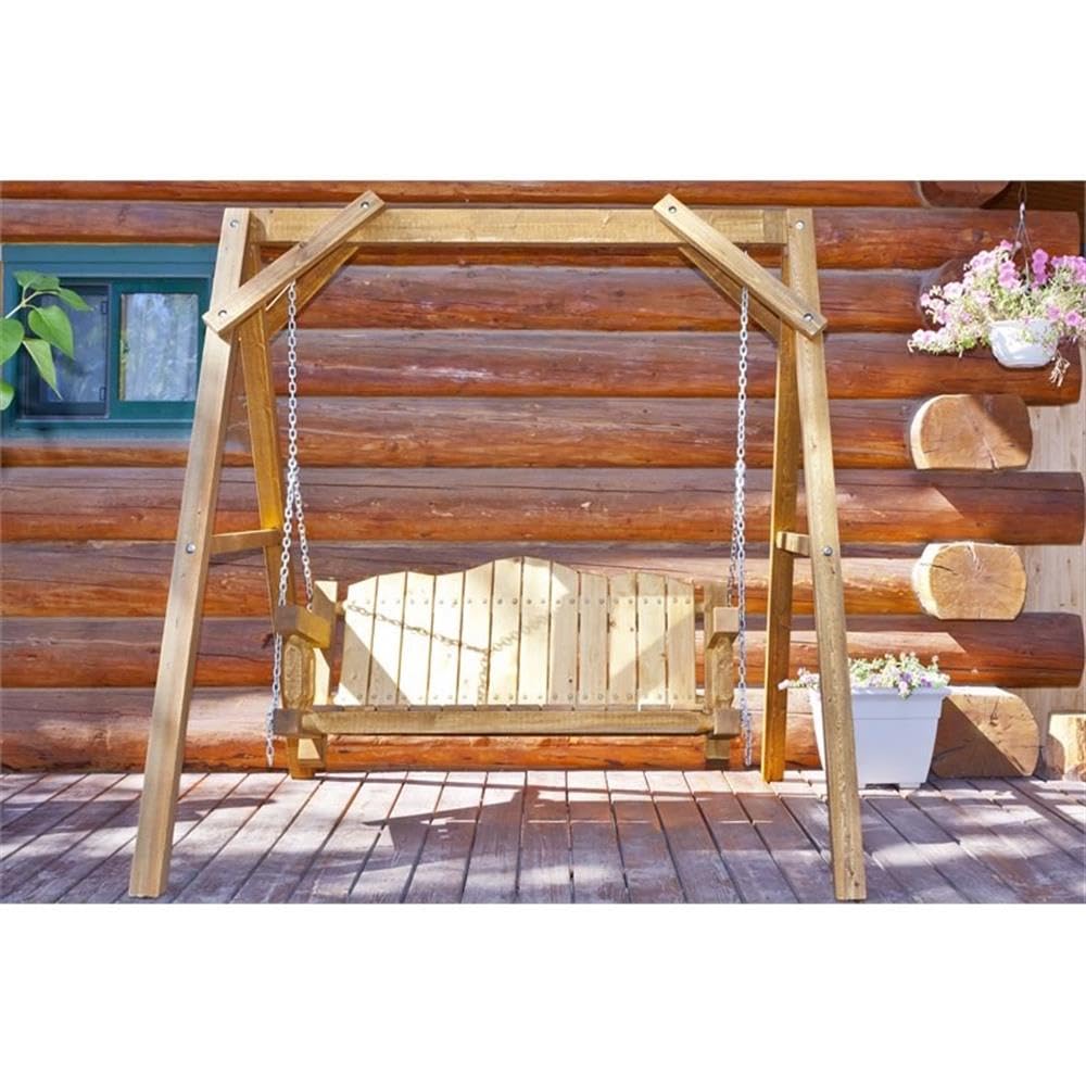Homestead Collection Lawn Swing w/ ''A'' Frame  Exterior Stain Finish