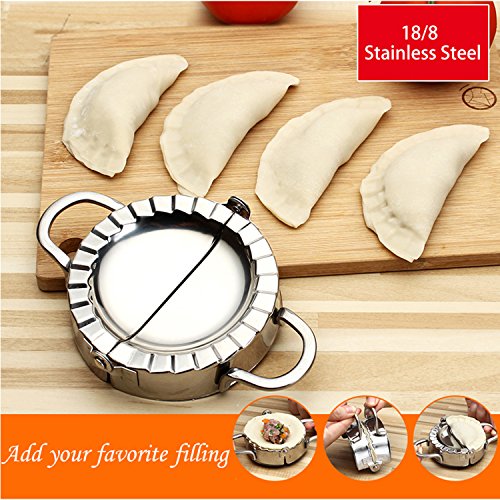 Best Utensils Stainless Steel Ravioli Mold Pierogi Dumpling Maker Wrapper Pastry Dough Cutter Kitchen Accessories (M: Dia. 4 Inc