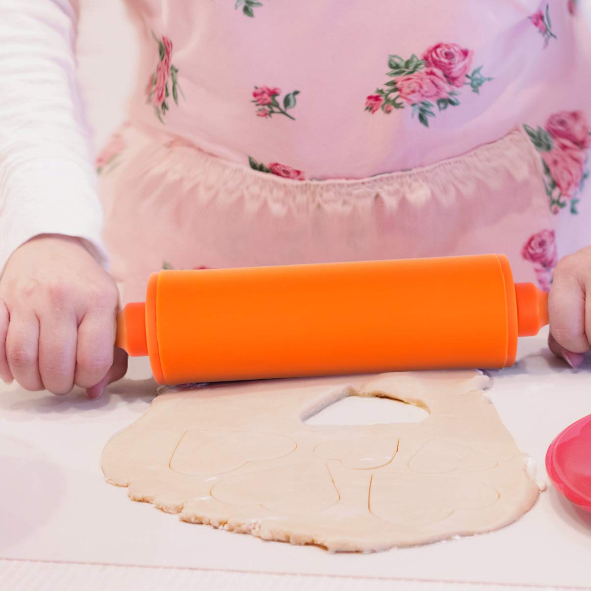 Tomaibaby 3Pcs Kids Rolling Pin, 8.9 Inch Plastic Dough Roller Mini Rolling Pin Non-Stick Rolling Pins For Home Kitchen Fondant