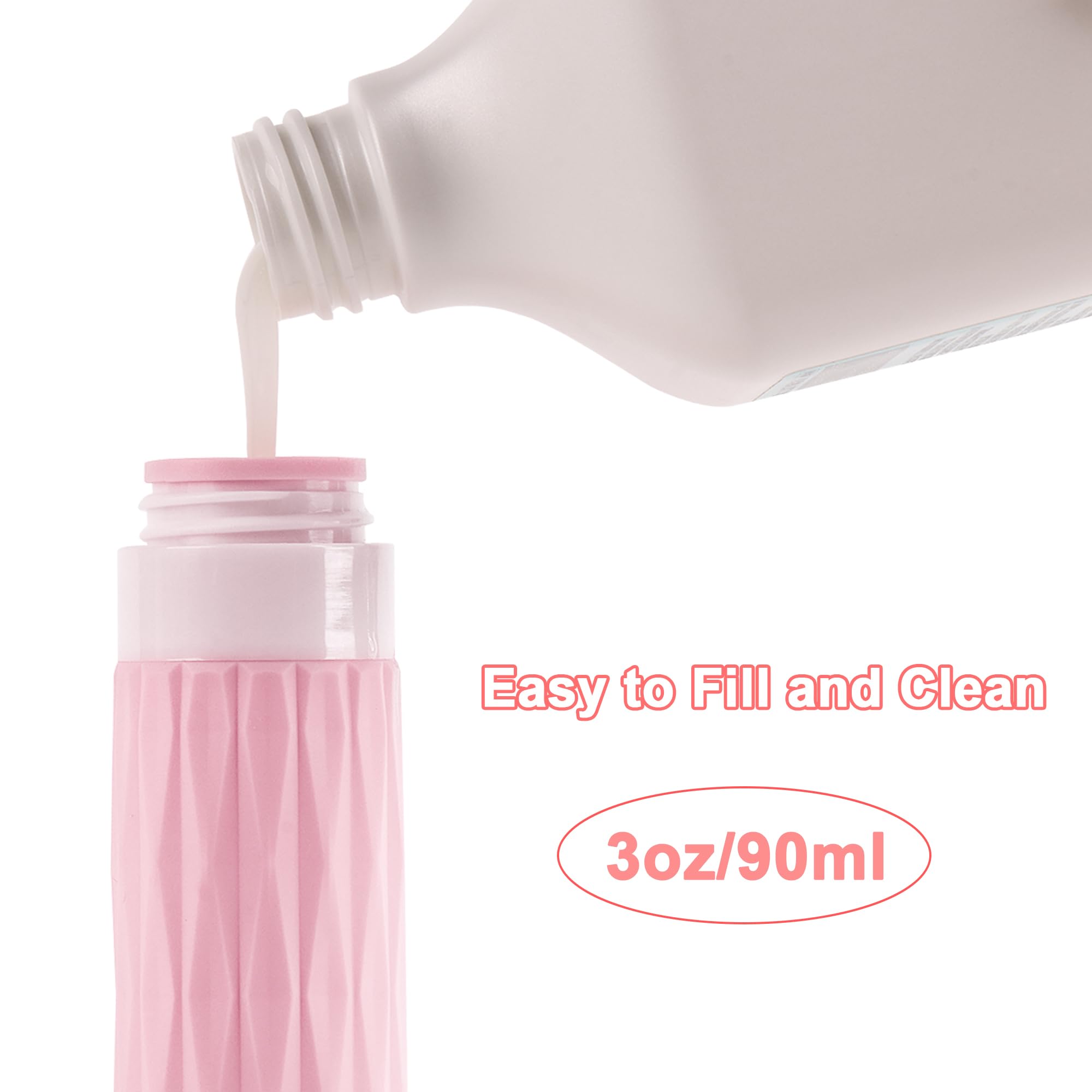 Travel Bottles For Toiletries, Tsa Approved Travel Size Containers, 3Oz Travel Size Toiletries Bottles, Leakproof & Refillable S