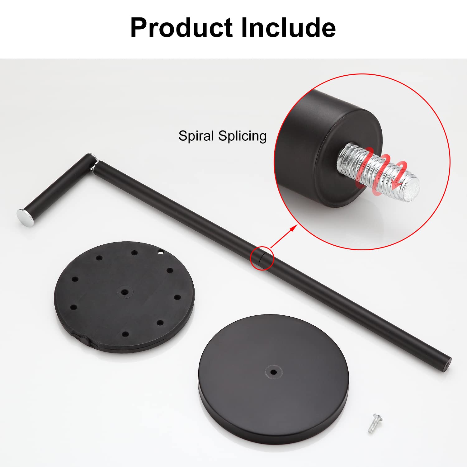 Bgl Freestanding Toilet Paper Holder Black Matte, Toilet Paper Holder With Reserve Storage Paper Rolls, Toilet Paper Holder On F