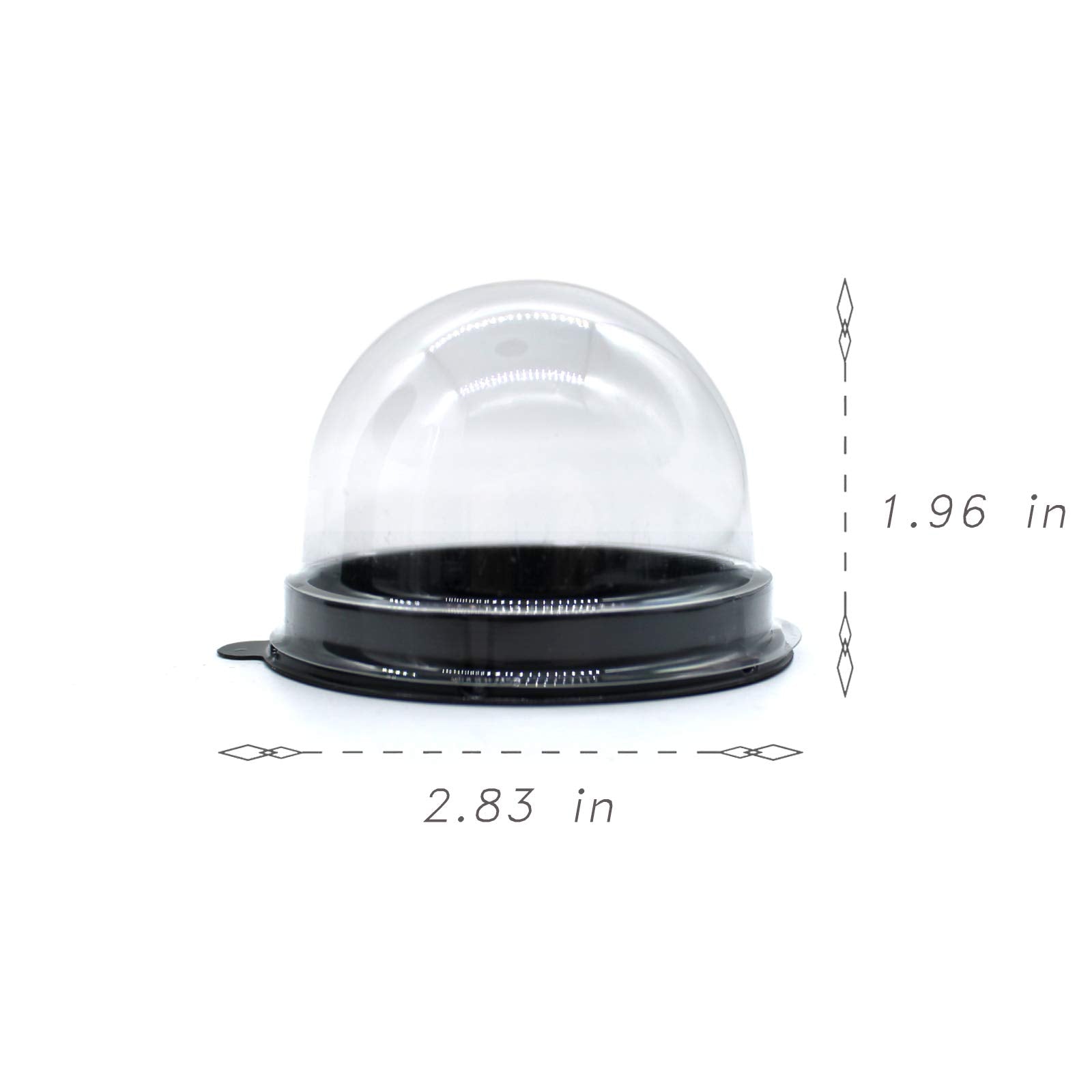 Mr.Foam Clear Plastic Mini Cupcake Container,50 Pc Desk Pet Containers Mooncake Boxes Muffin Pod Dome Muffin Single Desk Pet Hol