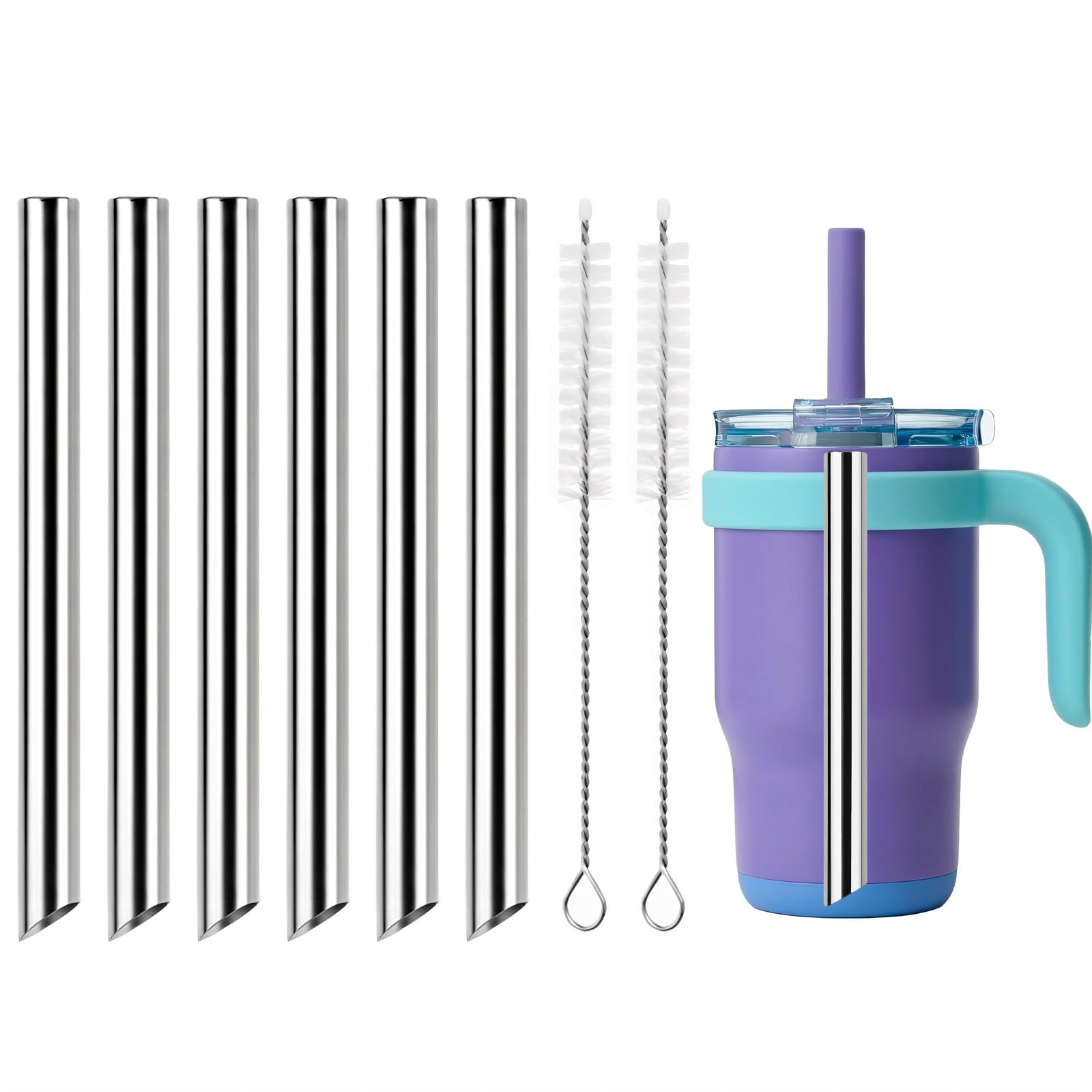 Short Metal Straws for Reduce 14 Oz Tumbler, 5.5 x 0.4 (10mm) Wide Straws