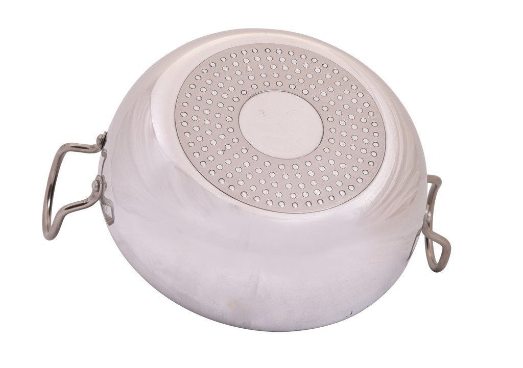 Satre Online And Marketing Induction Aluminium Kadai No.12, Size Kadhai Frying Pan Cookware Pan,Thickness 4 Mm,Silver