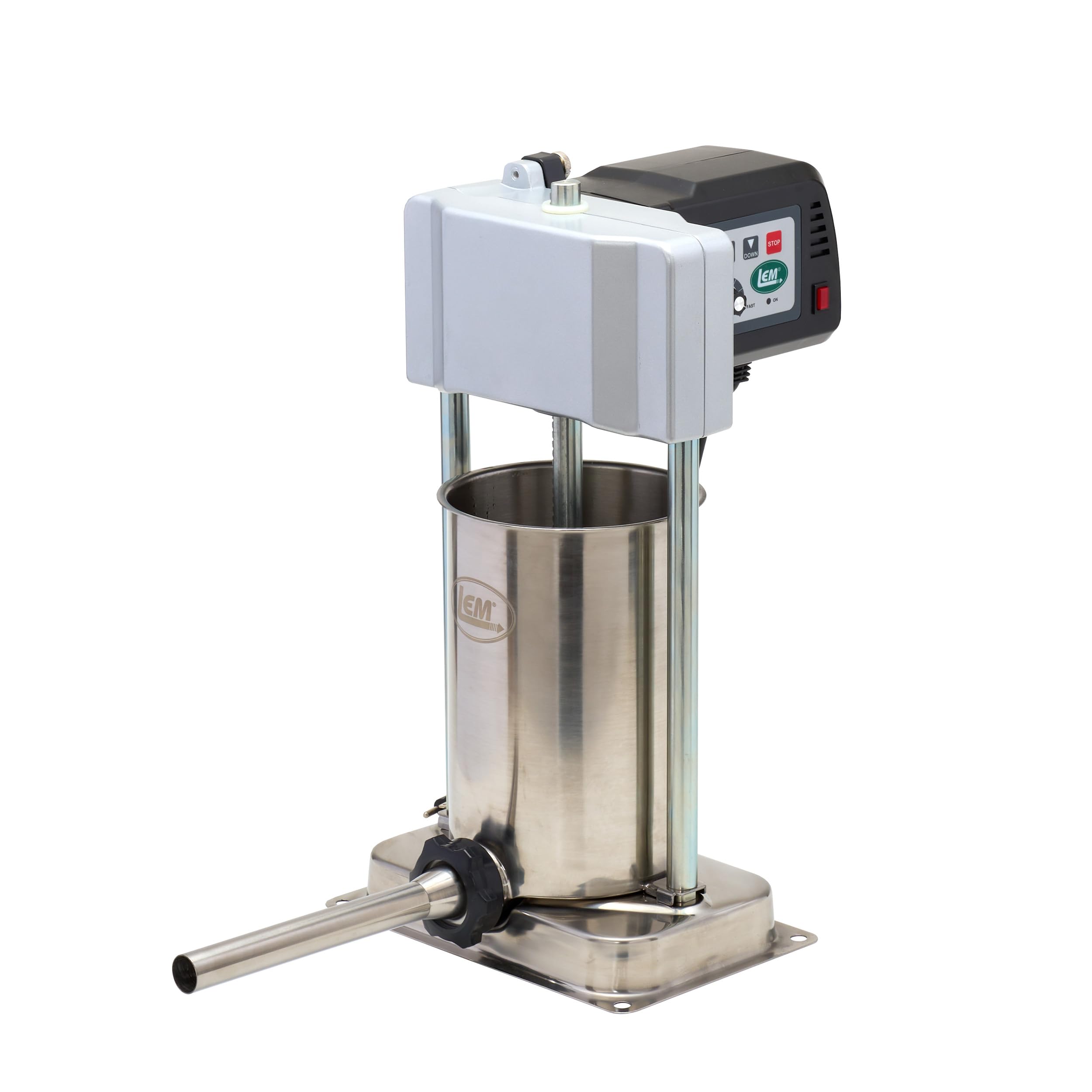 LEM Products Big Bite Motorized 10 Pound Capacity Stainless Steel Sausage Stuffer with Removable Cylinder, 0.5HP