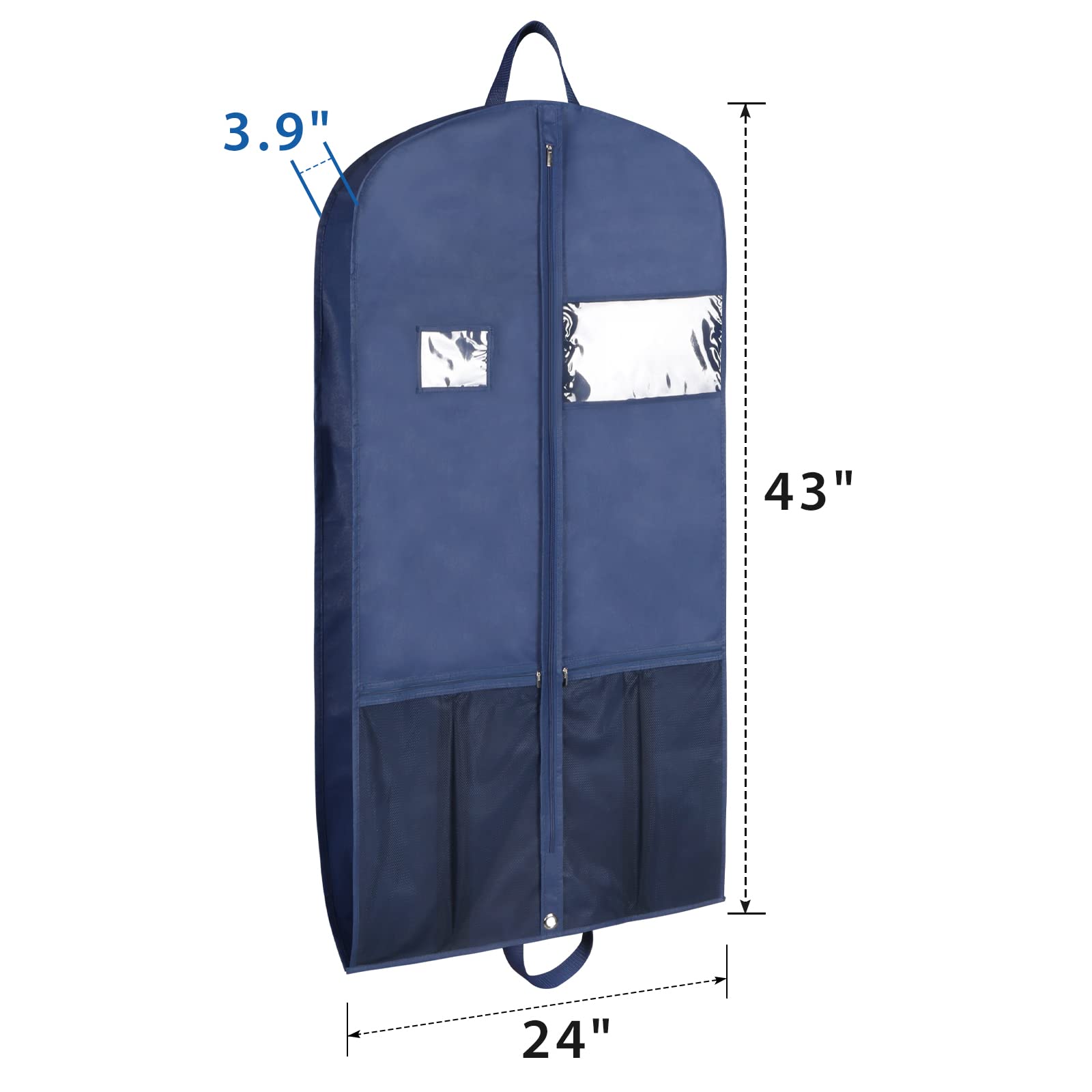 Zilink 43'' Suit Bags For Men Travel And Storage Gusseted Garment Bags For Hanging Clothes Suit Cover With Handles For Clothes,