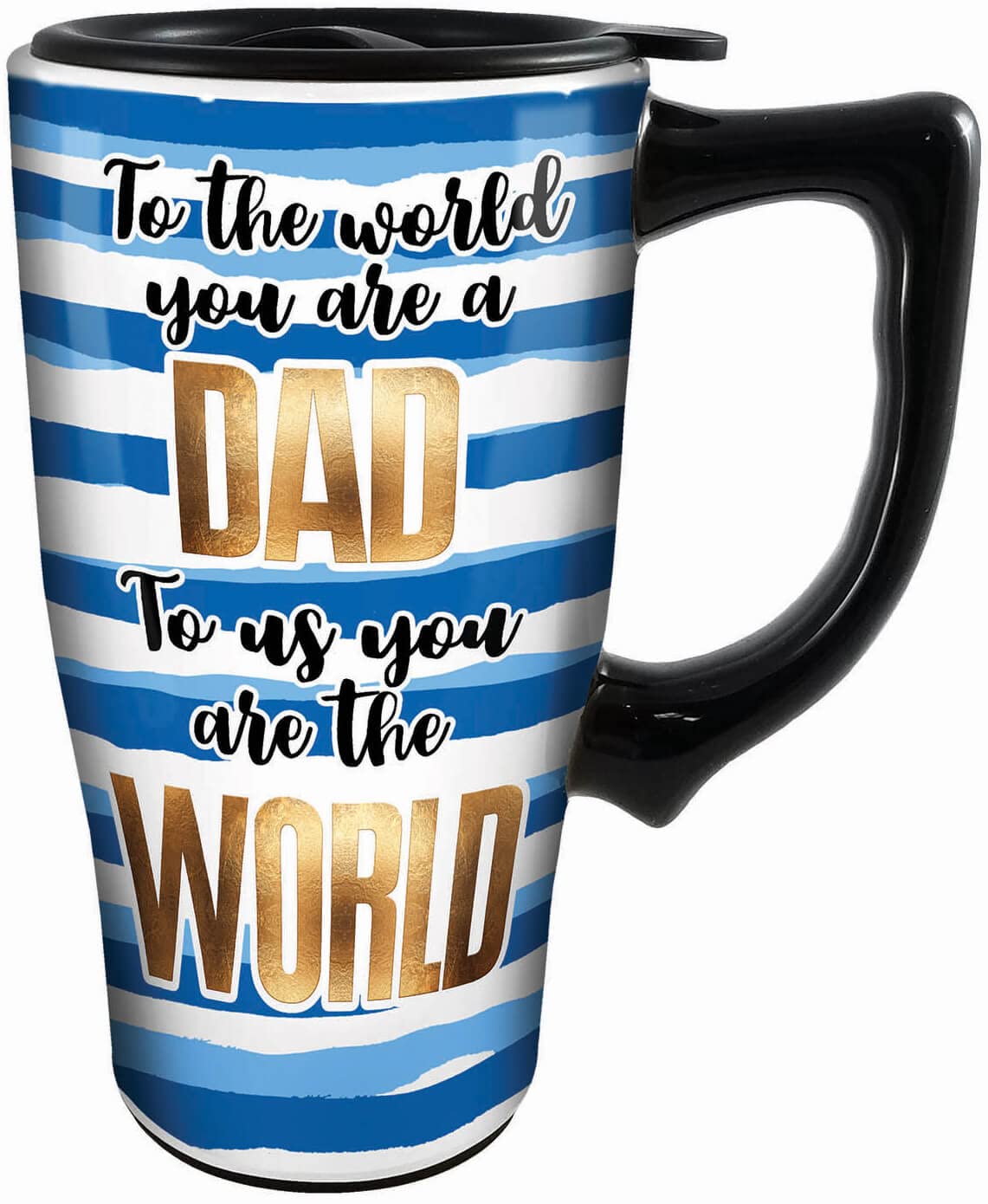 Spoontiques - Ceramic Travel Mugs - Dad Cup - Hot Or Cold Beverages - Gift For Coffee Lovers