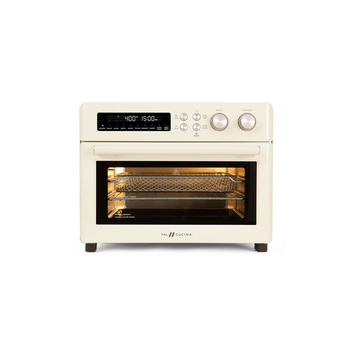 Val Cucina Retro Style Infrared Heating Air Fryer Toaster Oven, Extra Large Countertop Convection Oven 10-In-1 Combo, 6-Slice To