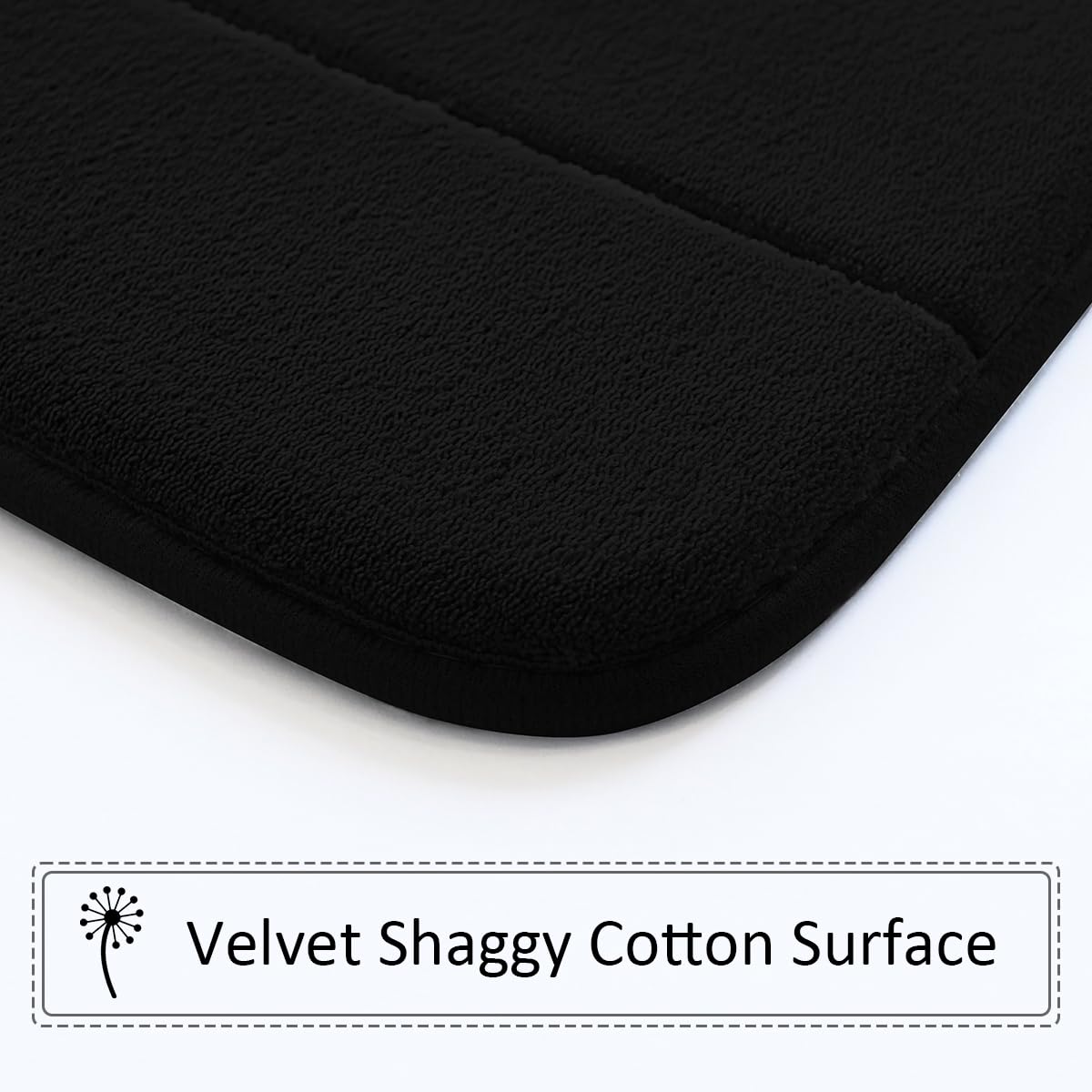 Dtxdtech Bathroom Rugs Set 3 Piece Memory Foam Bathroom Mat Set Non-Slip Extra Absorbent Shaggy Soft Bath Mat Set,Machine Washab