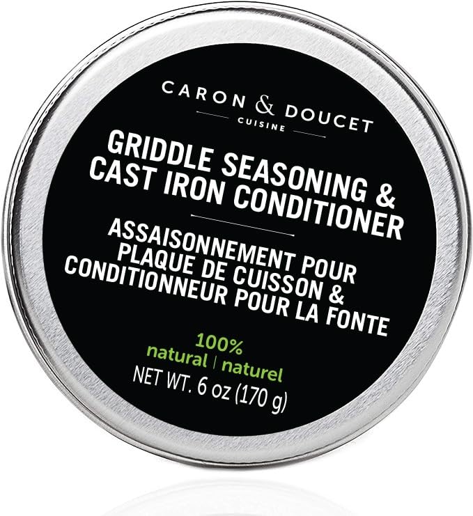 CARON & DOUCET Griddle Seasoning & Cast Iron Conditioner 2 in 1 Formula | Best For Maintaining, Protecting & Conditioning Griddl