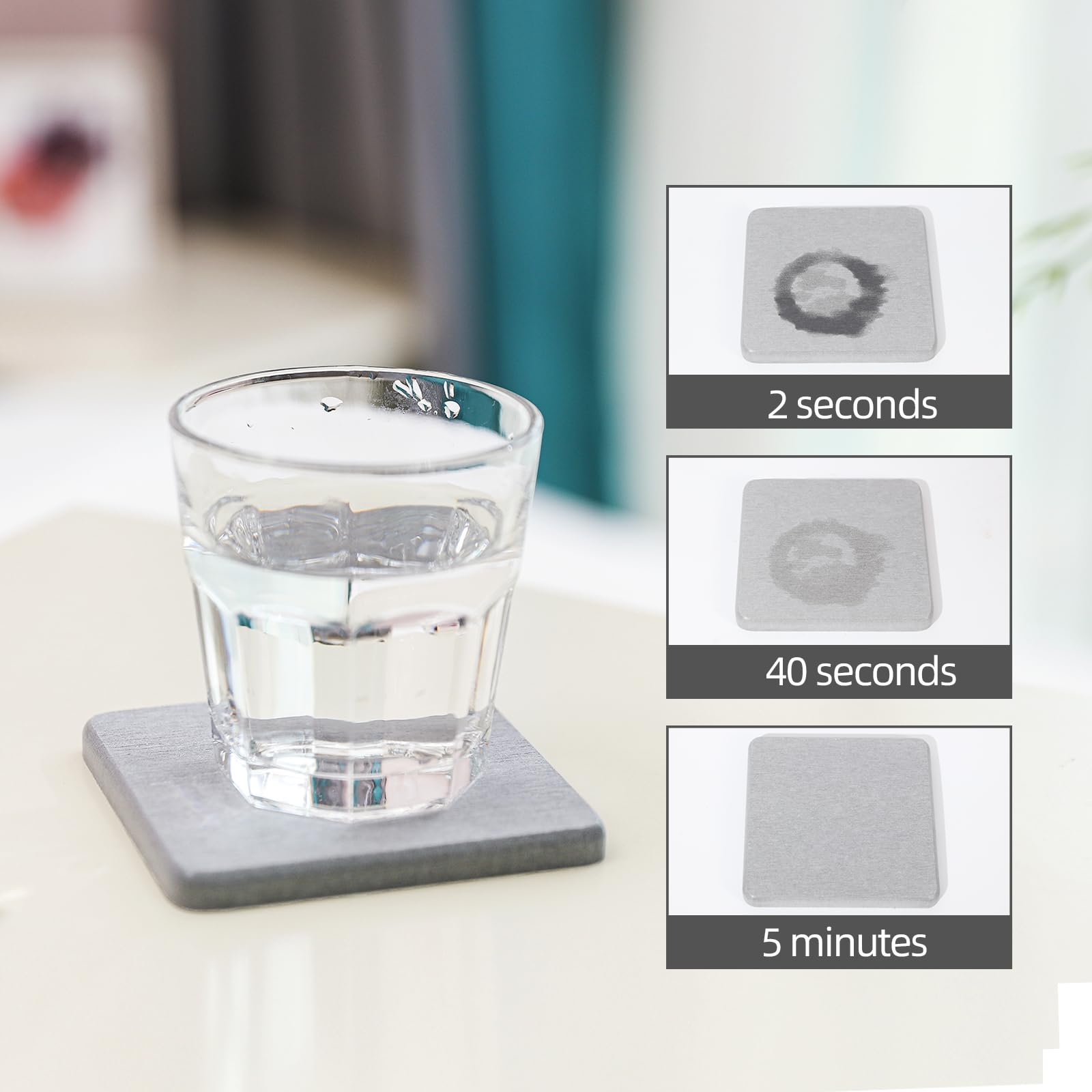 Wbcbec 6 Pieces Water Absorbent Diatomite Coasters, Diatomaceous Earth Kitchen Soap Dish Bathroom Trays Water Absorbing Stone Tr