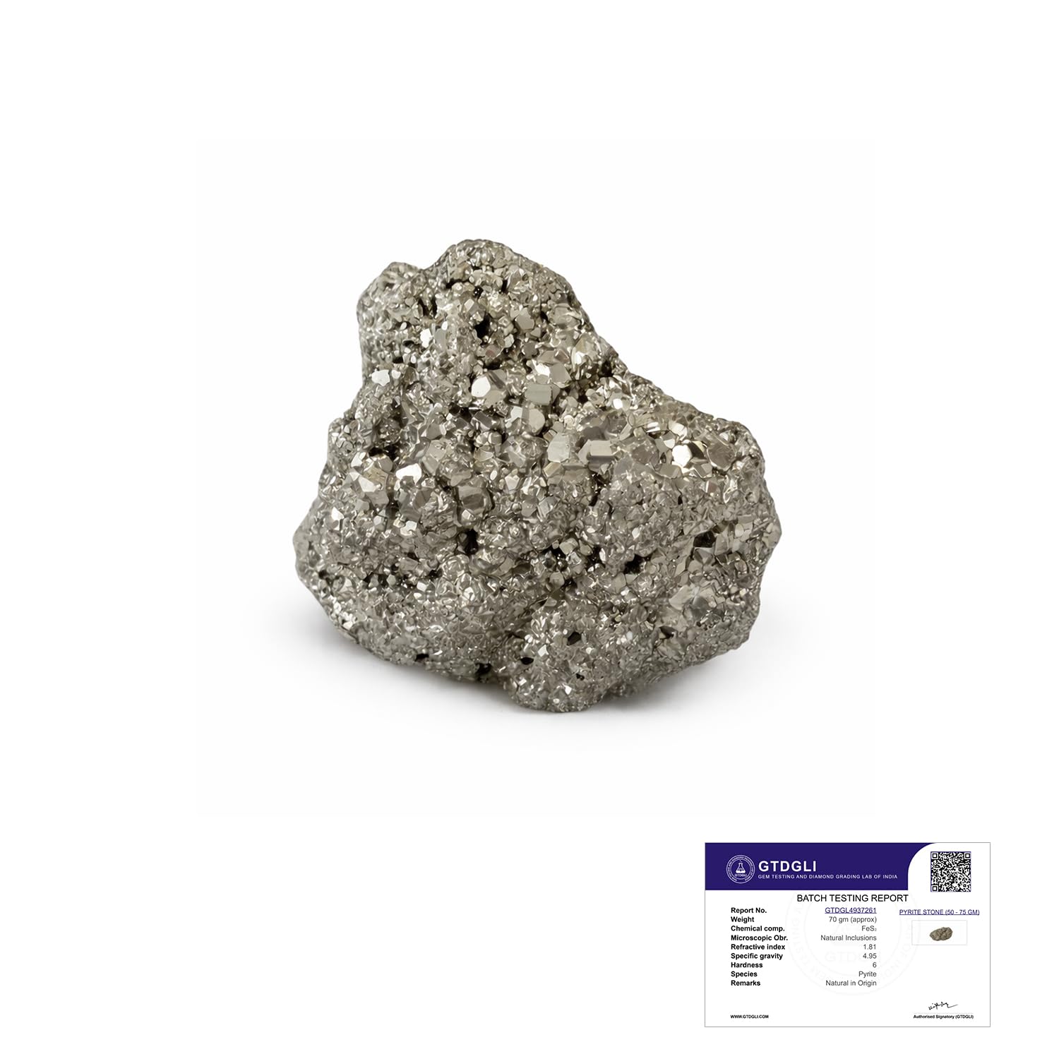 Astrotalk Raw Pyrite Stone Original | 100% Natural Pyrite Stone for Wealth & Prosperity | Energized by Top Astrologers | Financial Growth, Confidence & Success | Vastu Items for Home (75-100g)