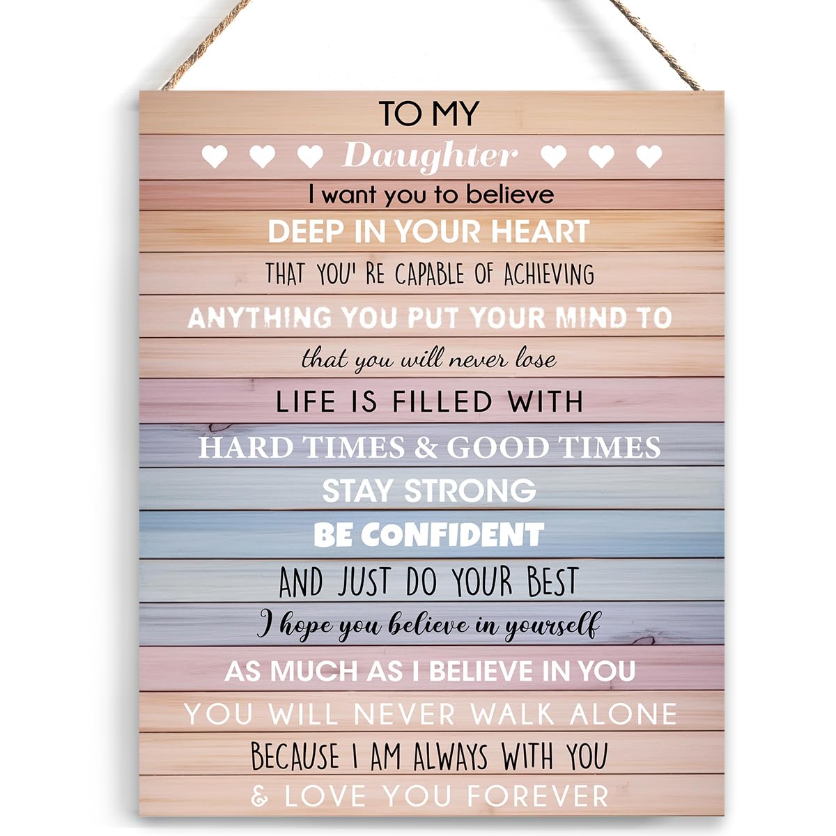 YCYD Girls Room Decor - Inspirational Wall Art for Daughter s Bedroom, Family Gifts for Girls 8x10 IN